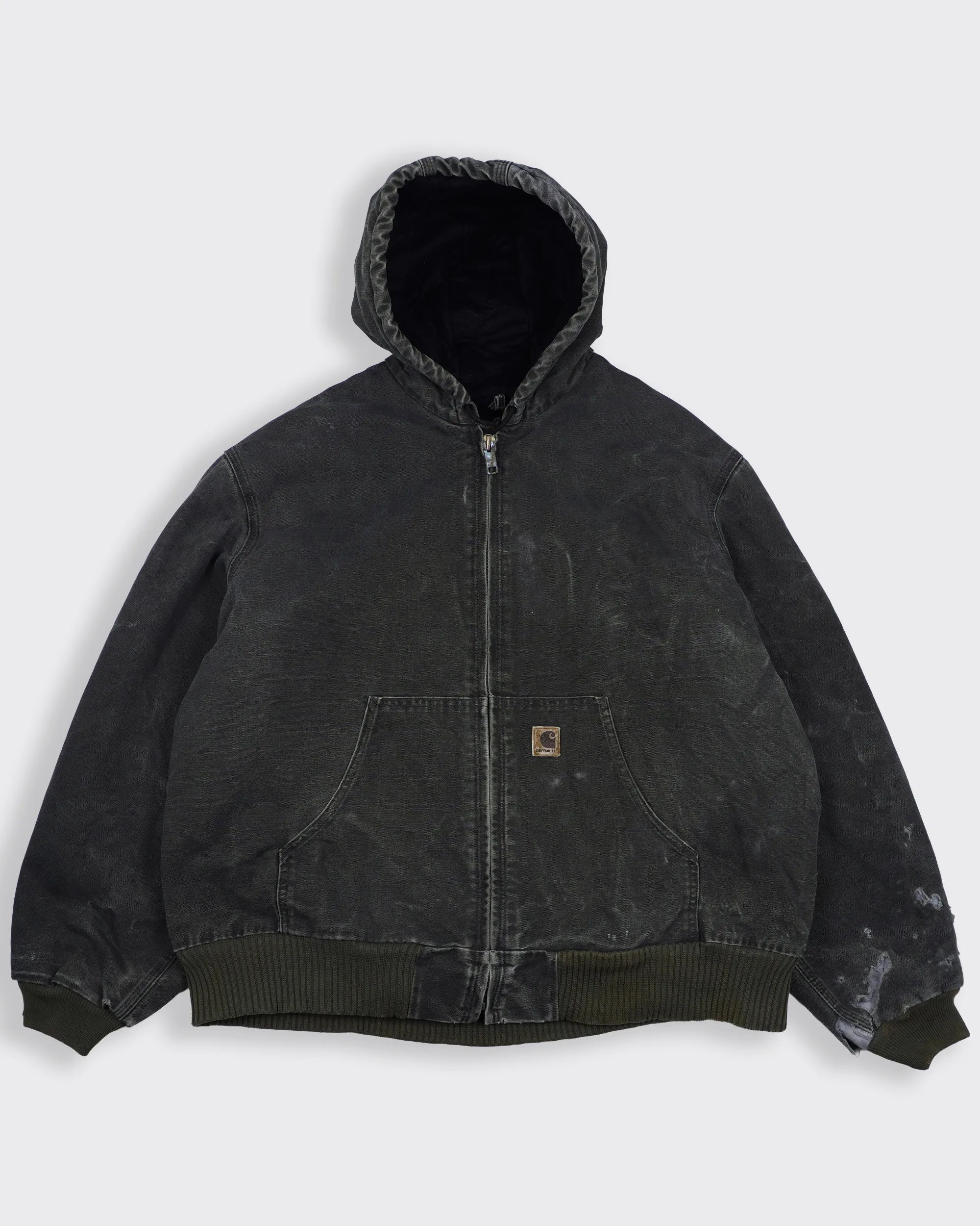 Carhartt Grey Hooded Work Jacket XXL