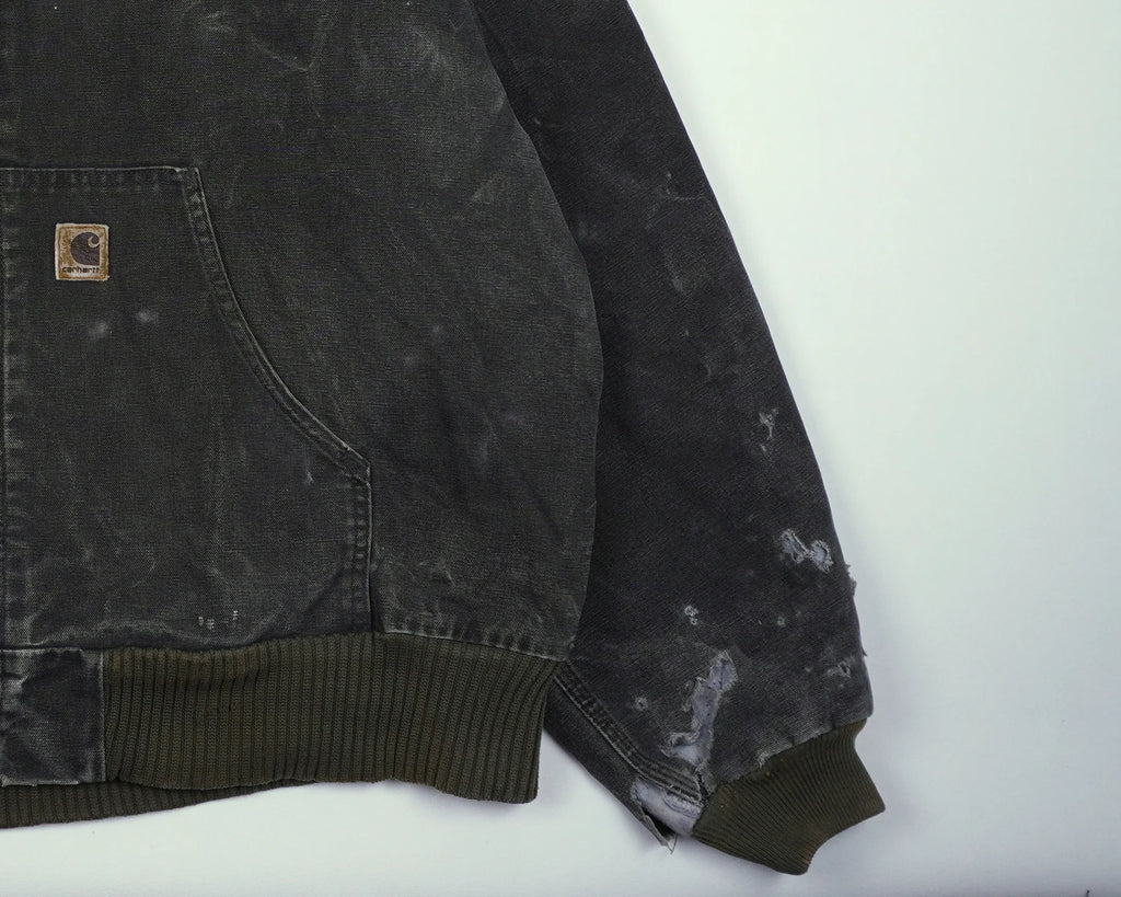 Carhartt Grey Hooded Work Jacket XXL Cotton