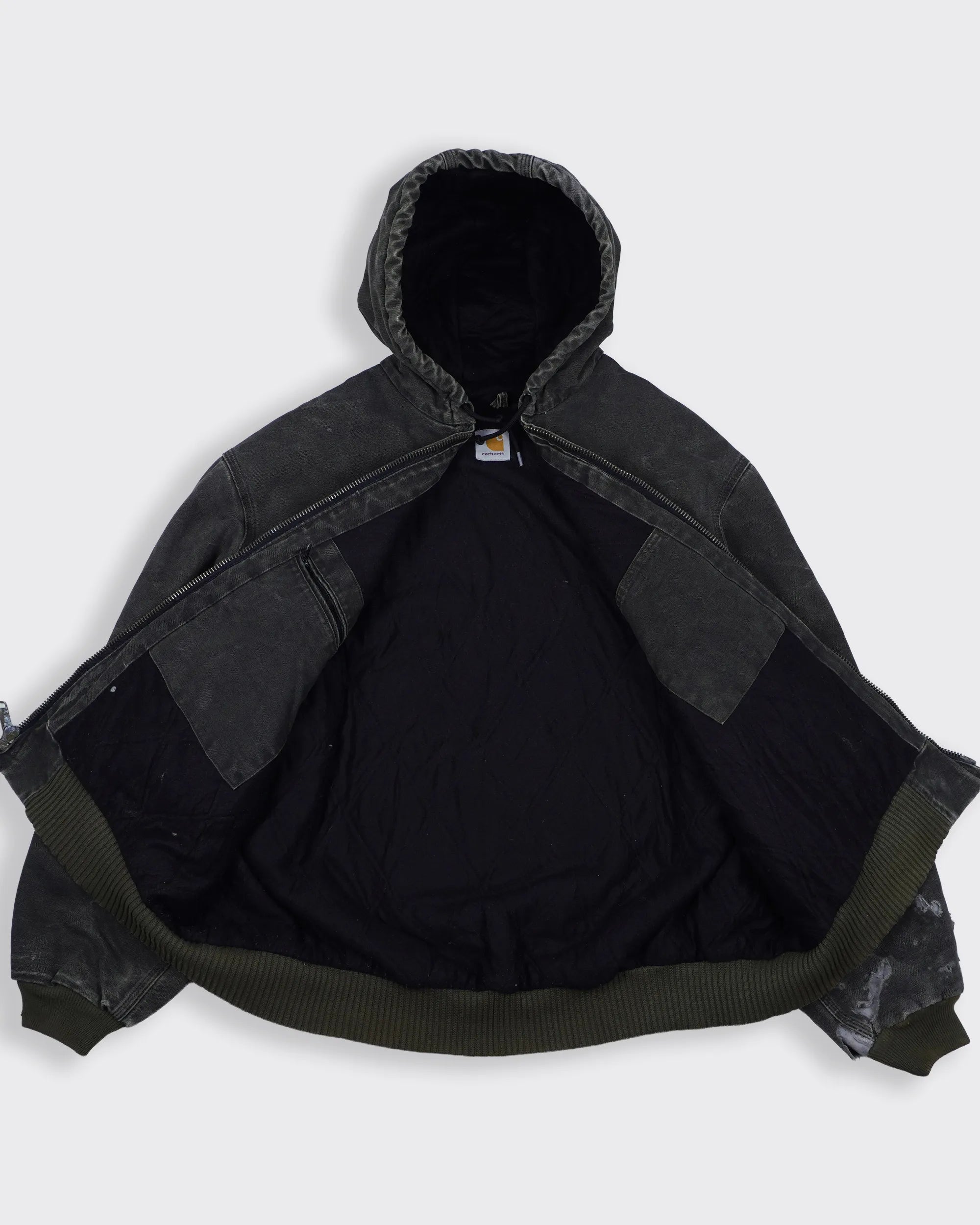 Carhartt Grey Hooded Work Jacket XXL