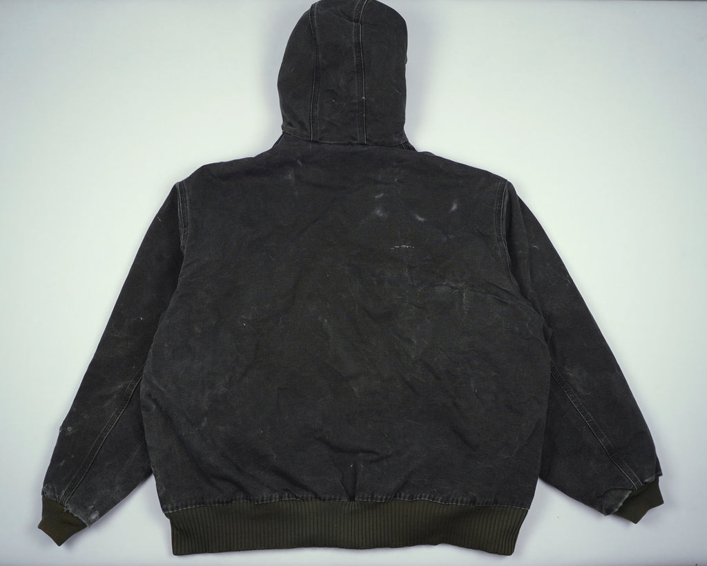 Carhartt Grey Hooded Work Jacket XXL Cotton