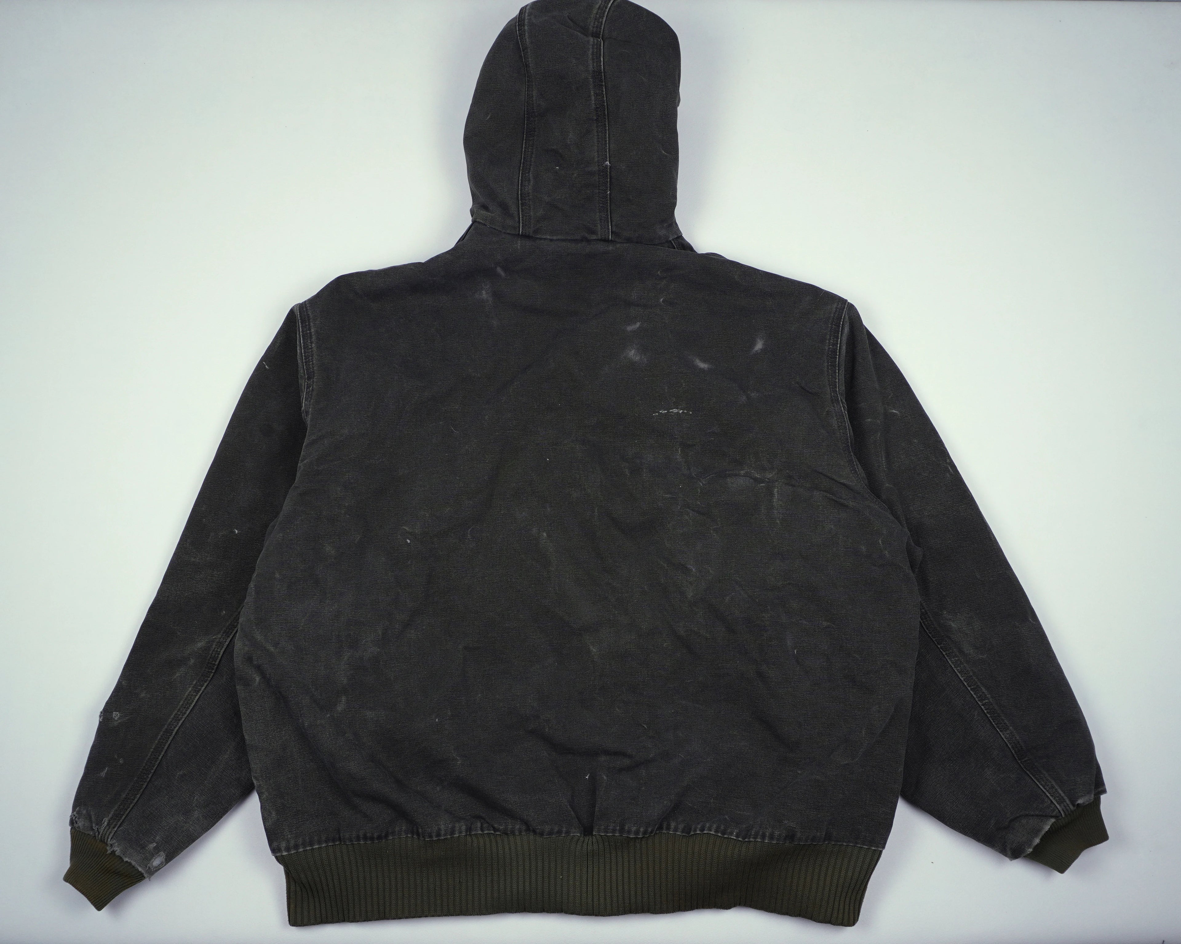 Carhartt Grey Hooded Work Jacket XXL Cotton