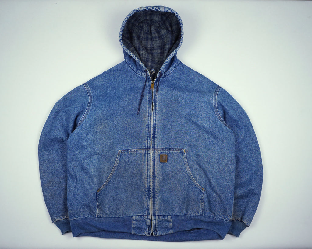 Carhartt Blue Active Jacket XXL Denim, Flannel
