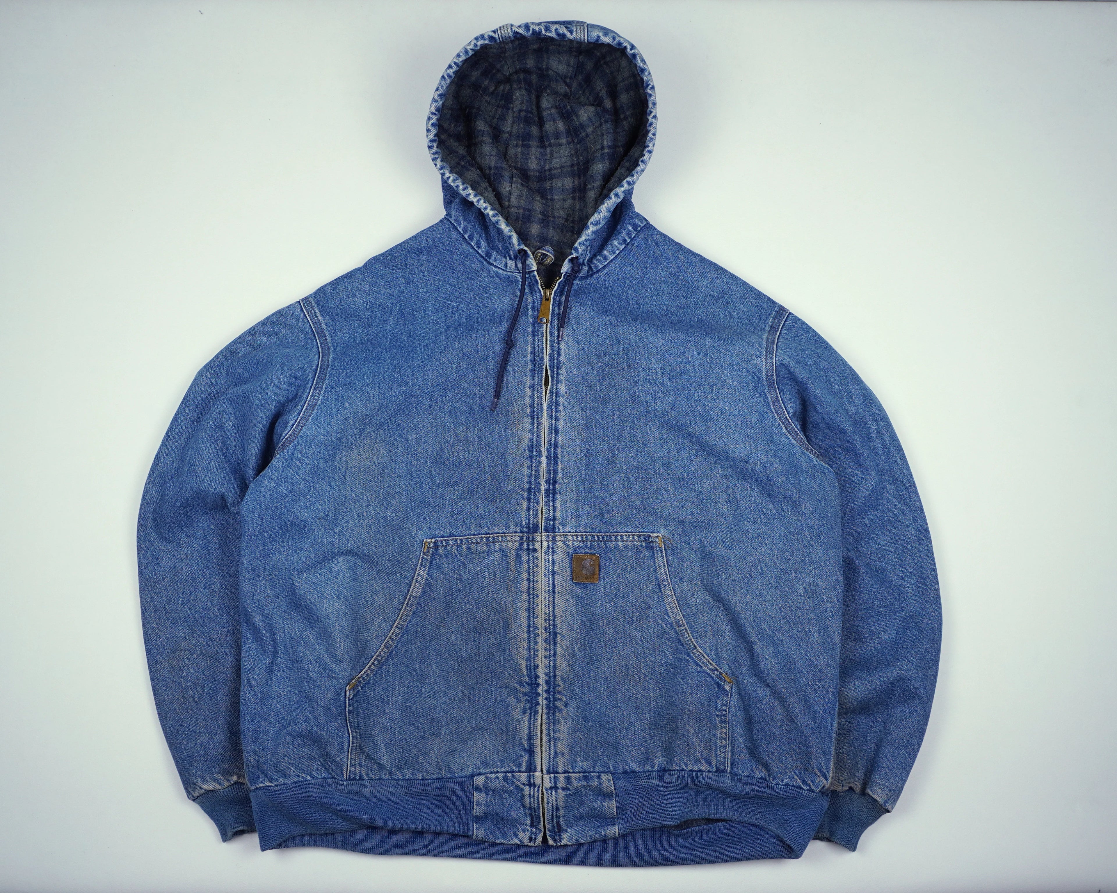 Carhartt Blue Active Jacket XXL Denim, Flannel