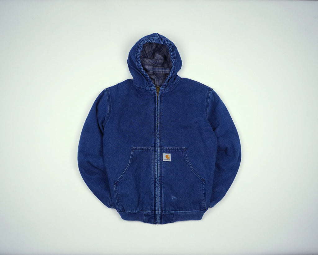 Carhartt Blue Active Jacket XS Denim, Flannel