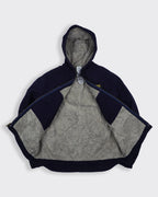 Carhartt marineblauwe Active jas maat L, gemaakt van katoen en polyester.