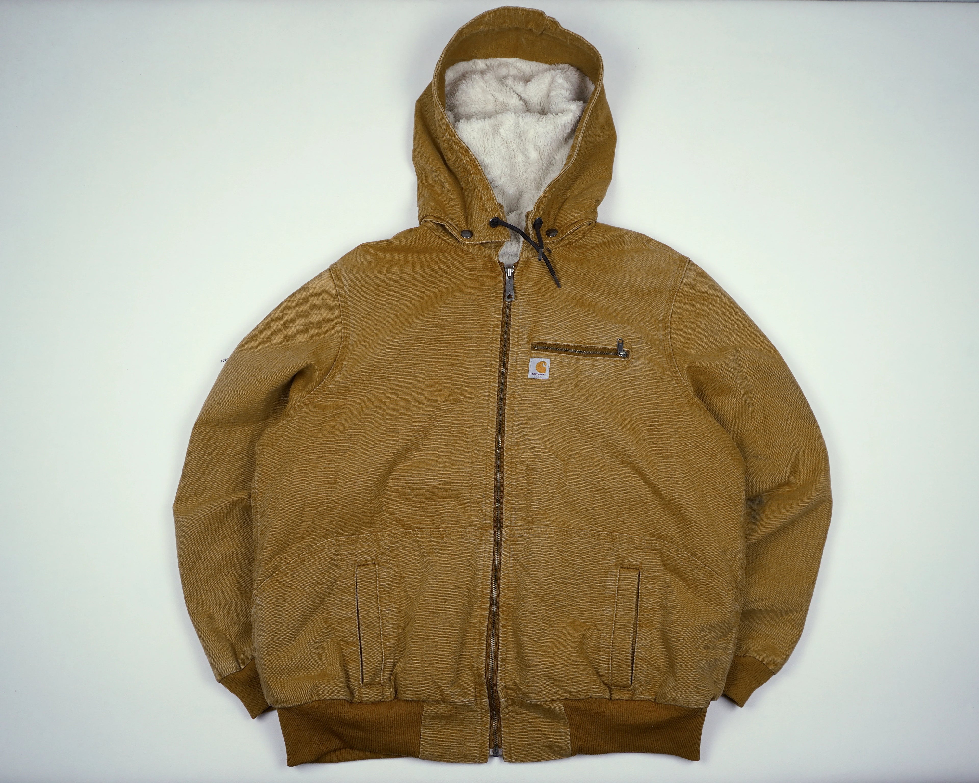 Carhartt Brown Active Jacket XXL Canvas, Sherpa