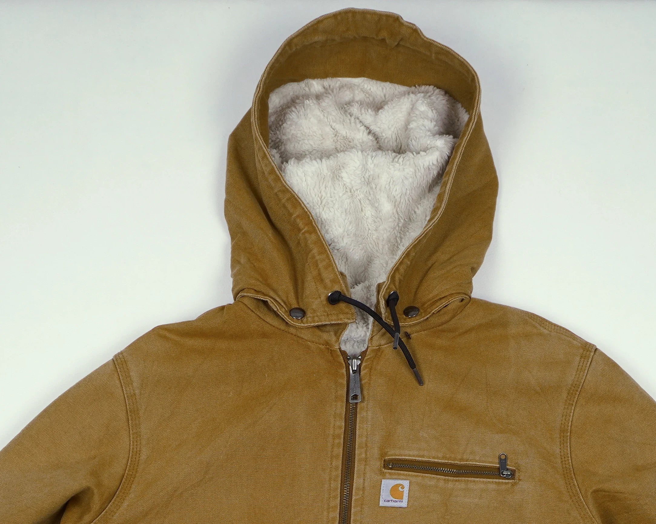 Carhartt Brown Active Jacket XXL Canvas, Sherpa