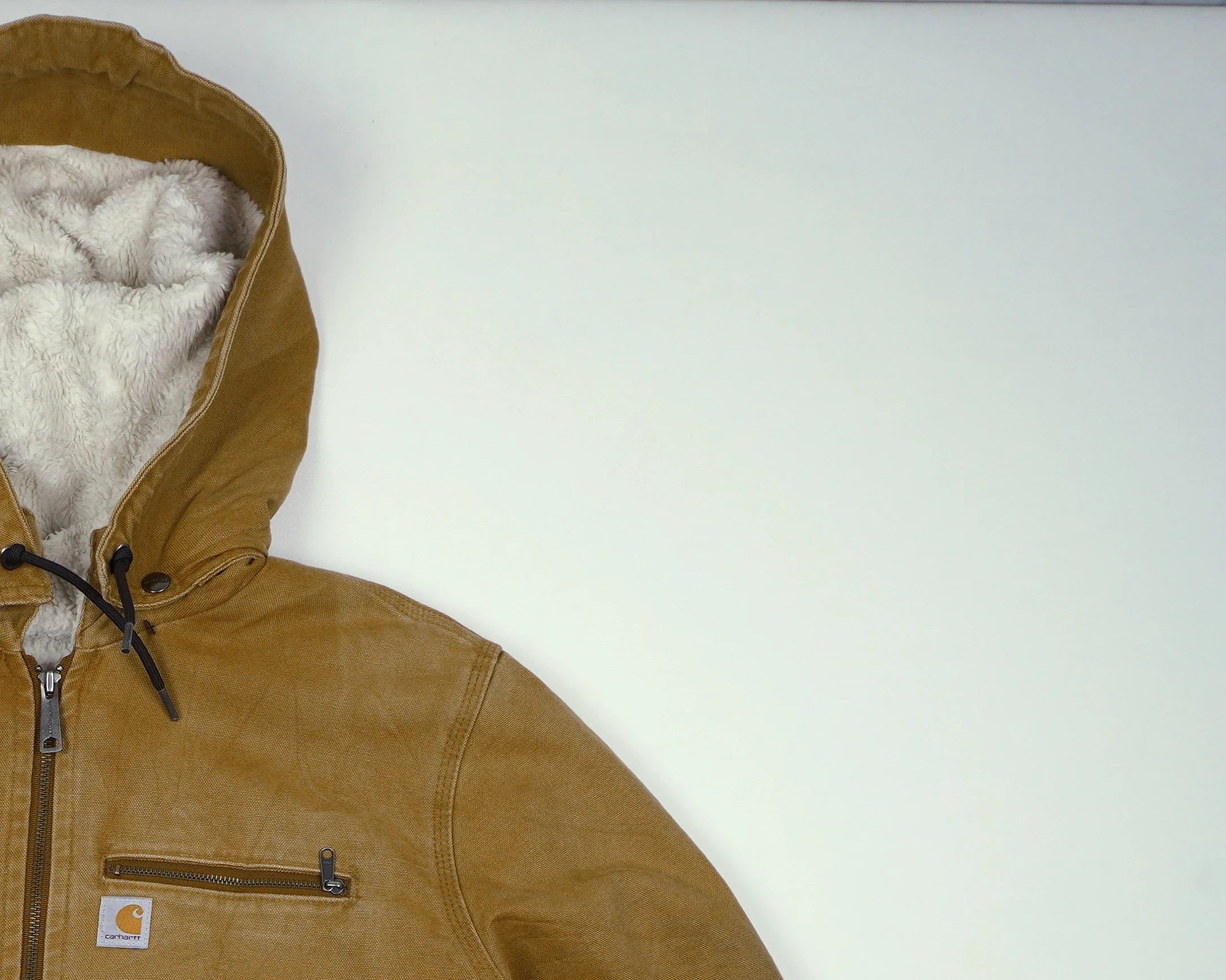 Carhartt Brown Active Jacket XXL Canvas, Sherpa