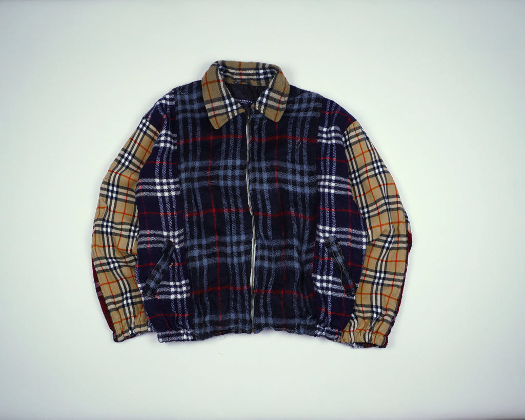 Burberry Brown Bomber Jacket S Wool, Polyester