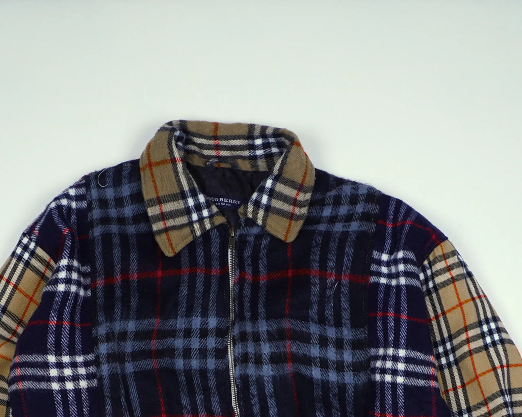 Burberry Brown Bomber Jacket S Wool, Polyester