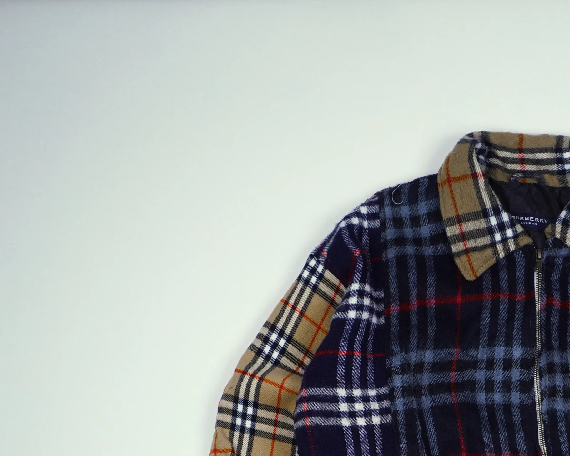 Burberry Brown Bomber Jacket S Wool, Polyester