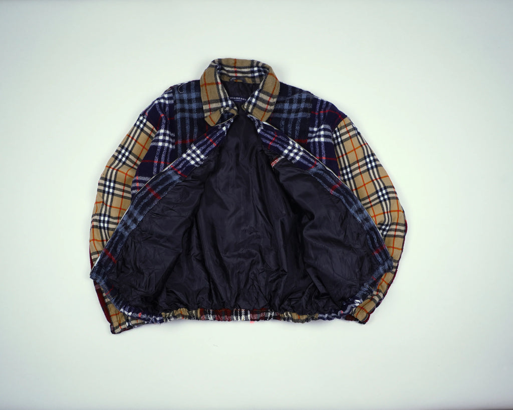 Burberry Brown Bomber Jacket S Wool, Polyester