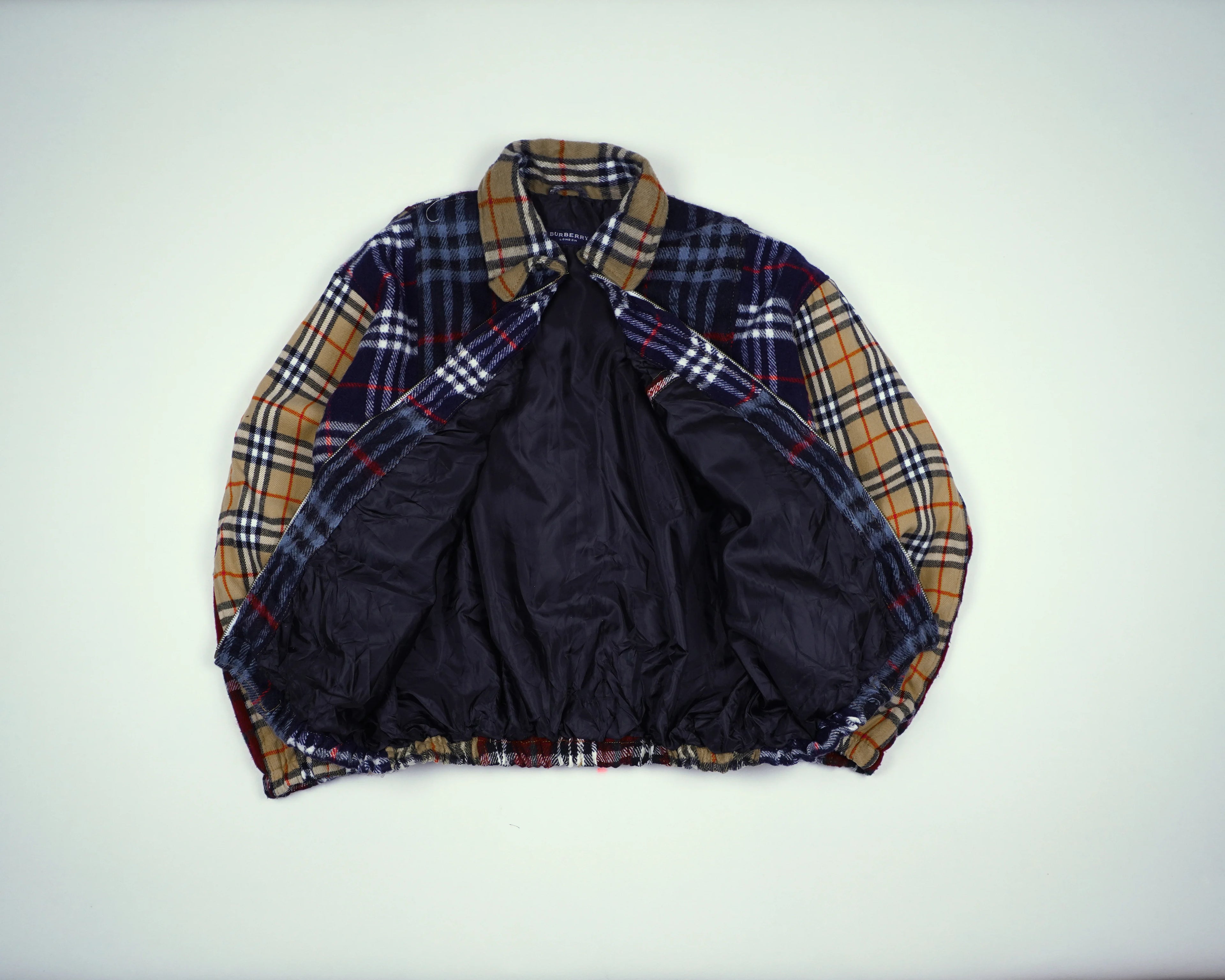 Burberry Brown Bomber Jacket S Wool, Polyester