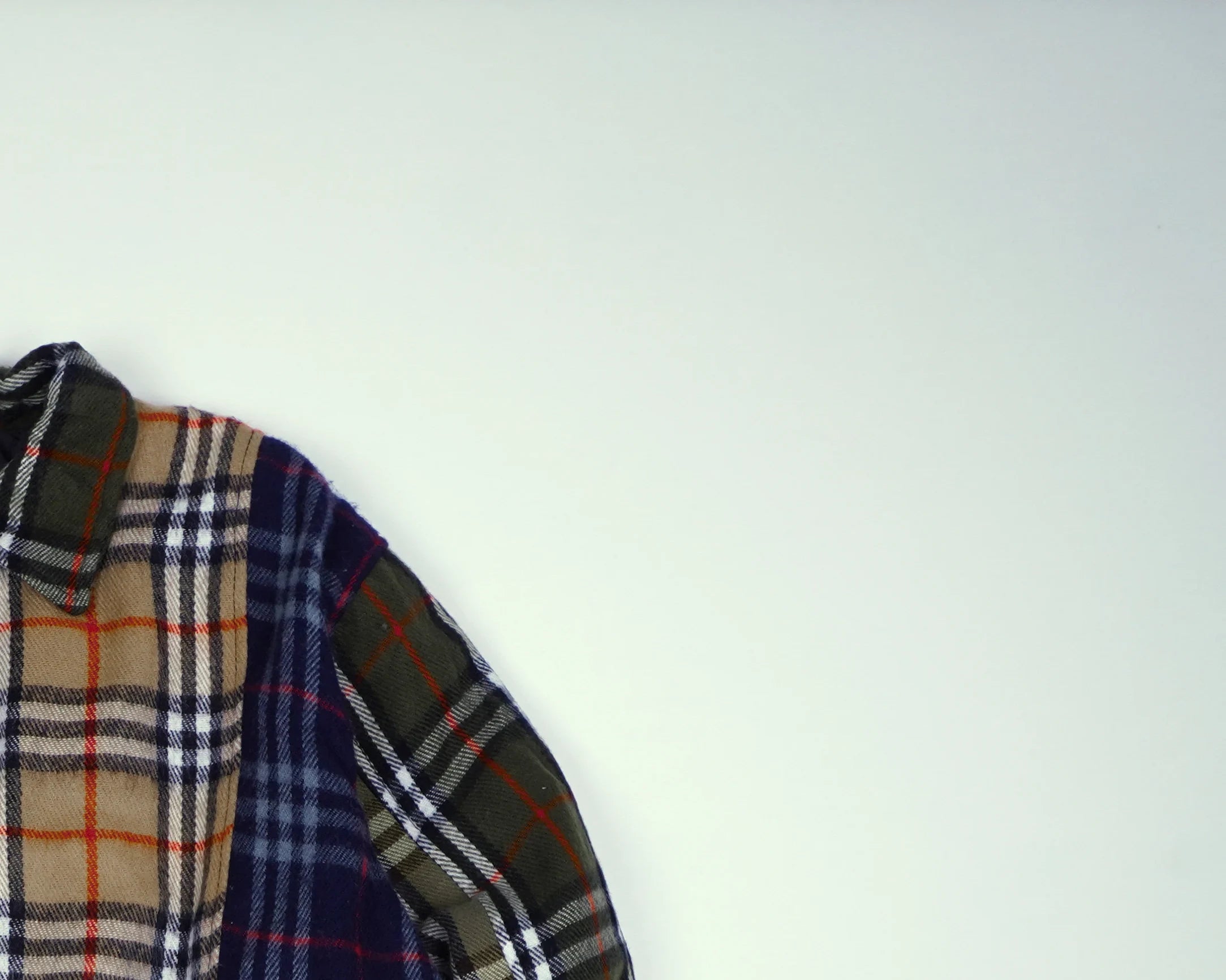 Reworked Burberry Brown Bomber Jacket S Wool, Polyester