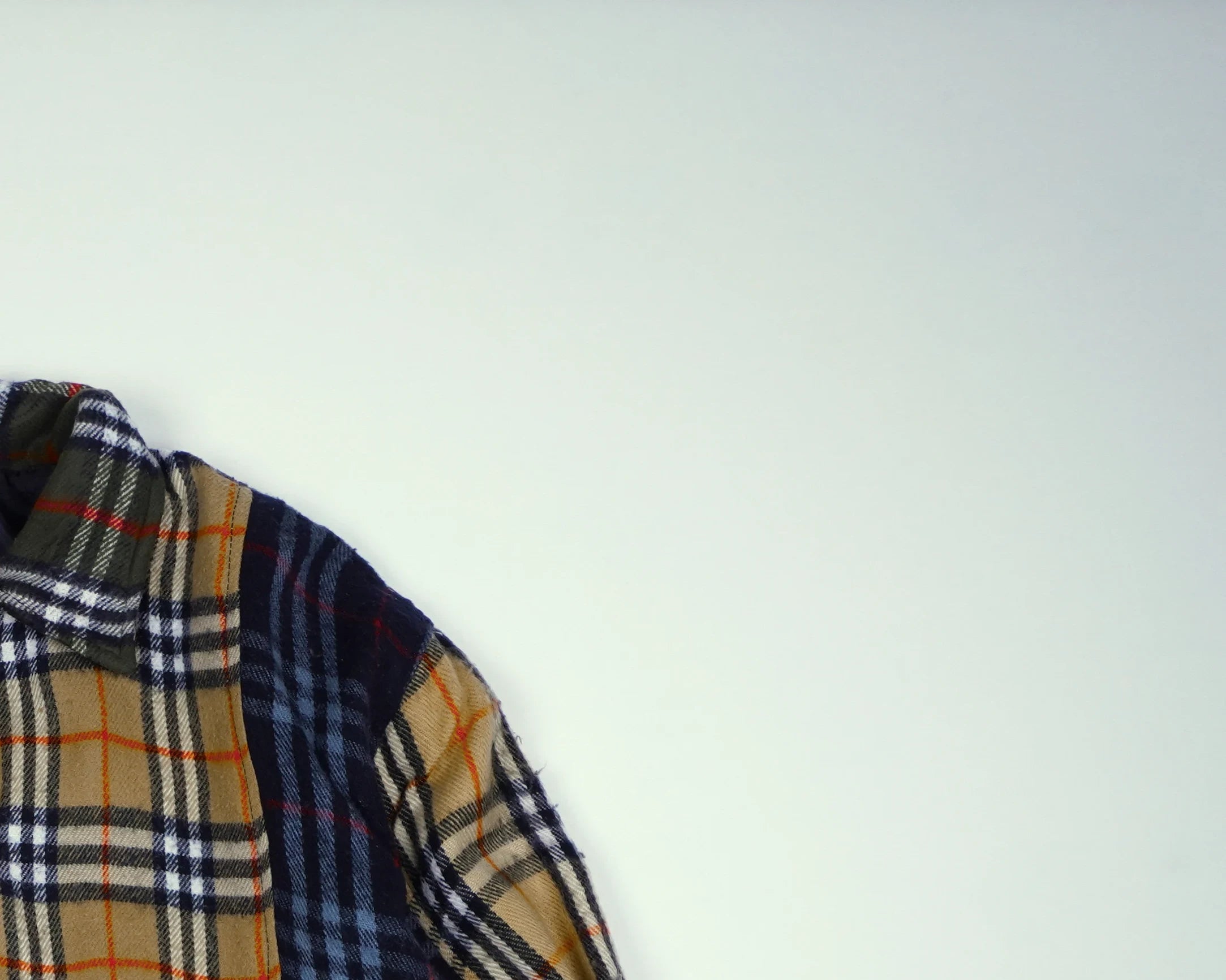 Reworked Burberry Beige Bomber Jacket S Wool, Polyester