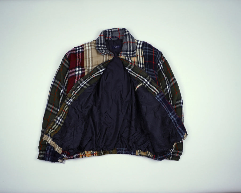 Burberry Brown Bomber Jacket M Wool, Polyester