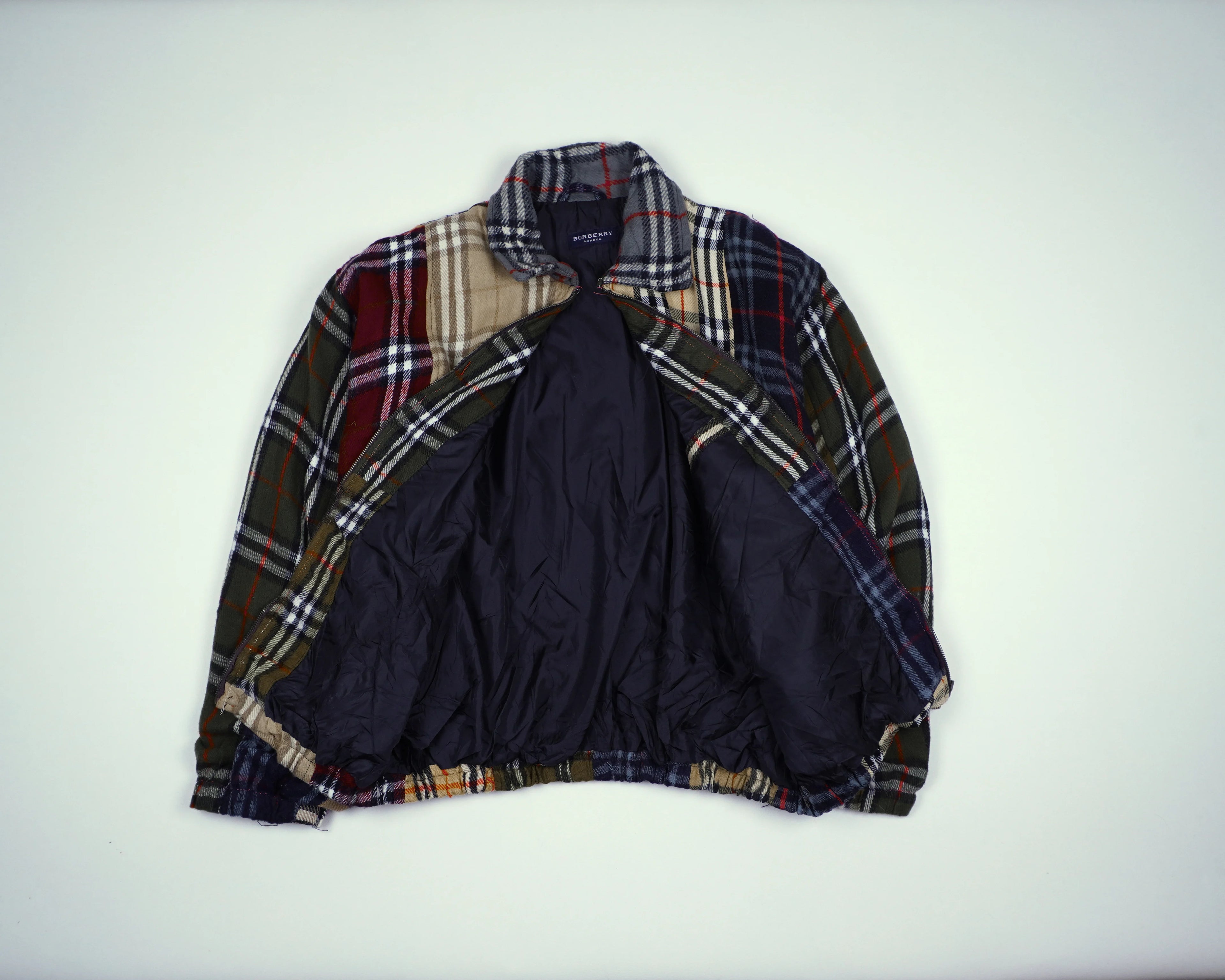 Burberry Brown Bomber Jacket M Wool, Polyester