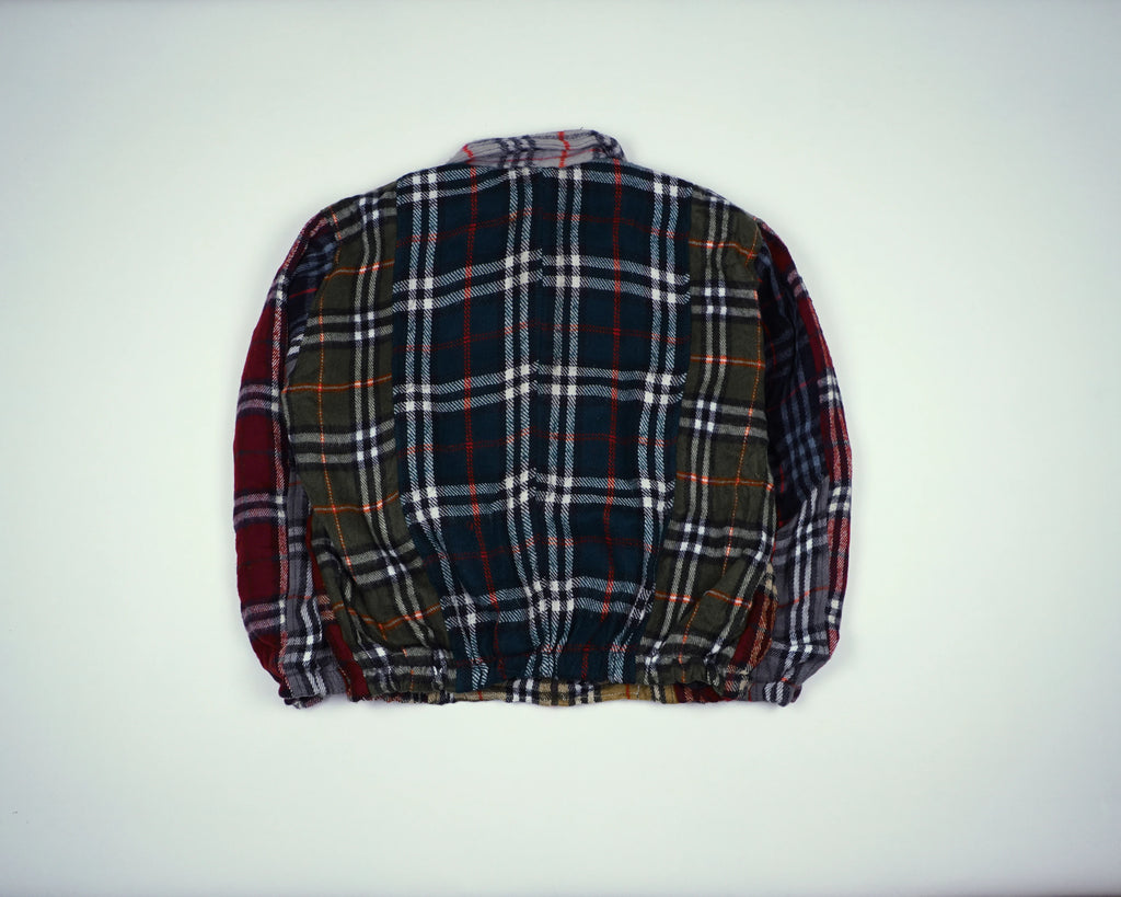 Reworked Burberry Red Bomber Jacket M Wool, Polyester