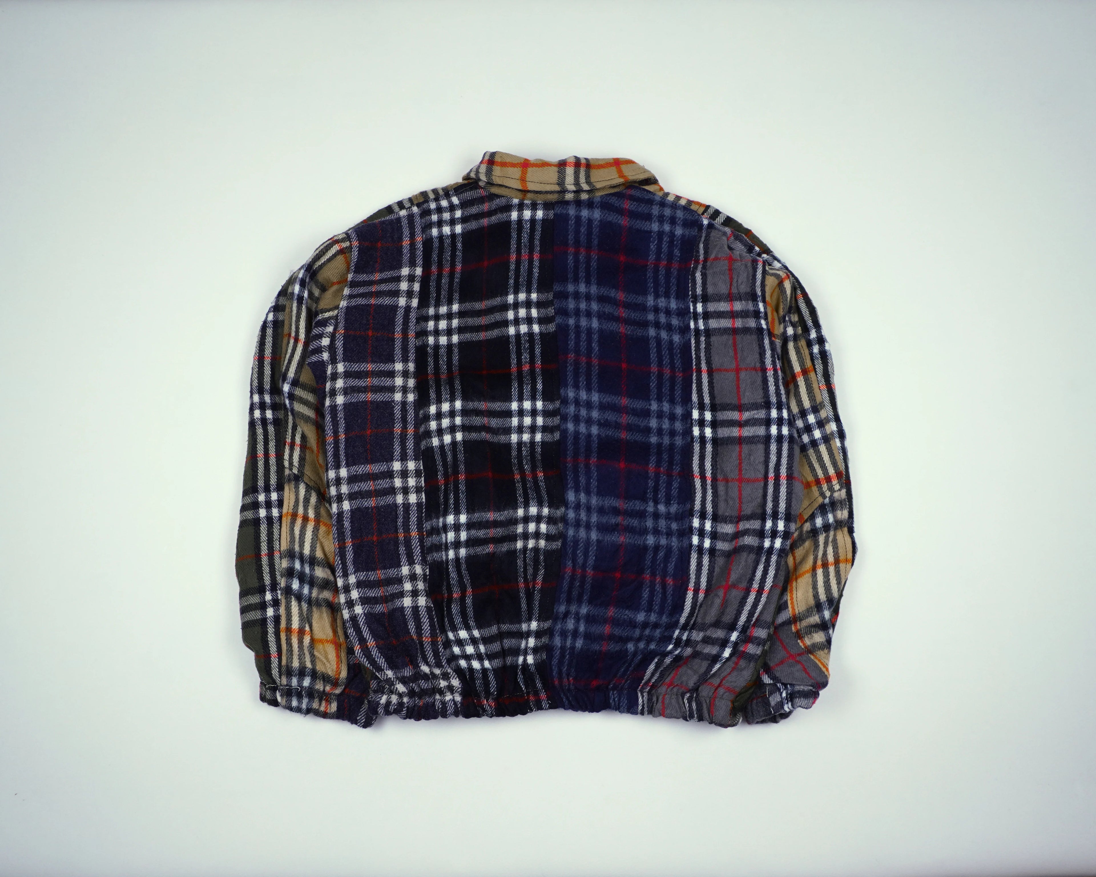 Reworked Burberry Brown Bomber Jacket M Wool, Polyester