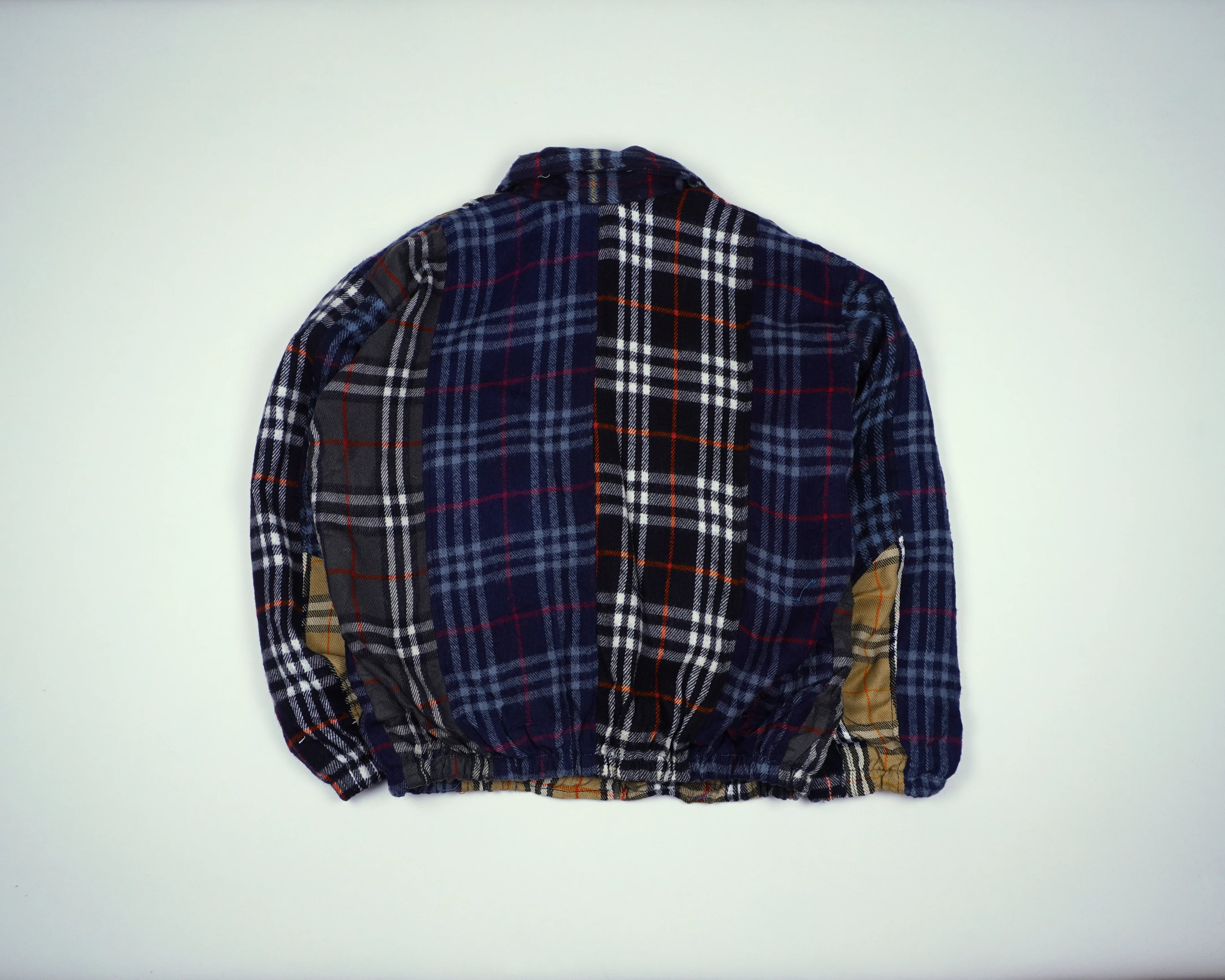 Reworked Burberry Brown Bomber Jacket M Wool, Polyester