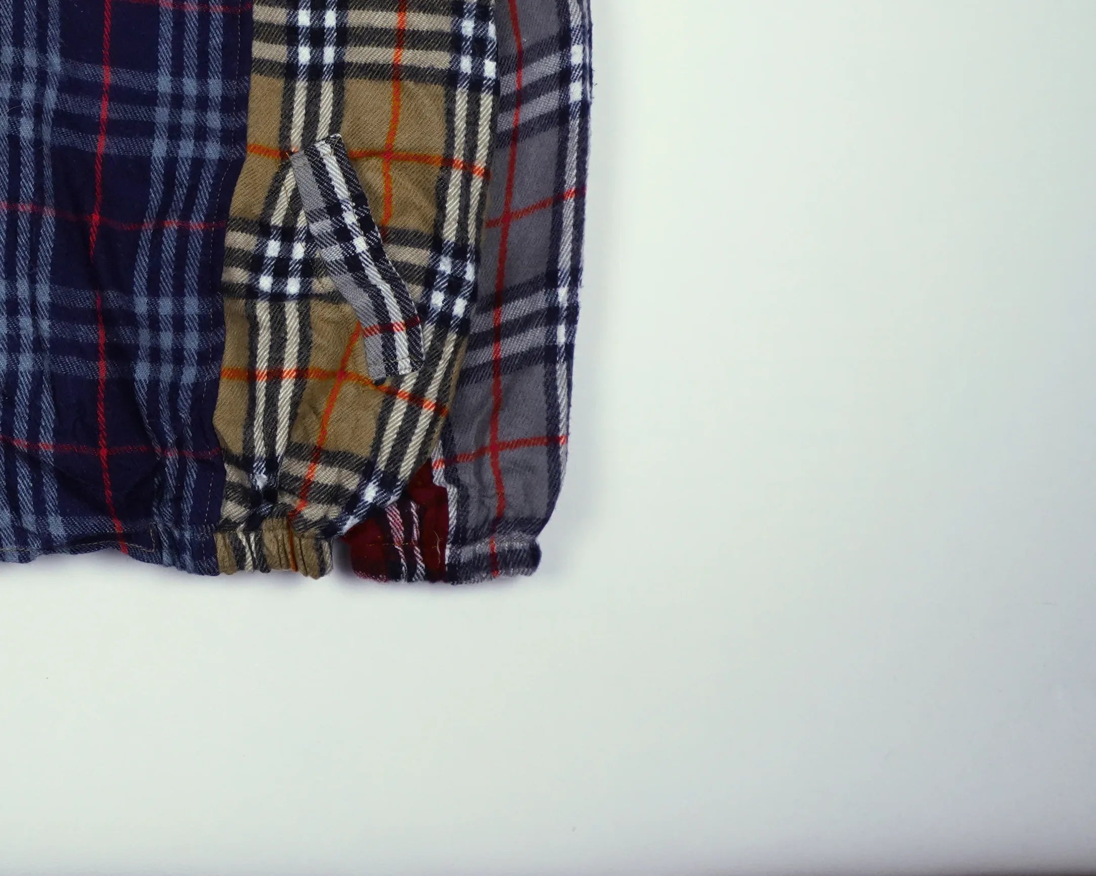 Reworked Burberry Blue Bomber Jacket M Wool, Polyester