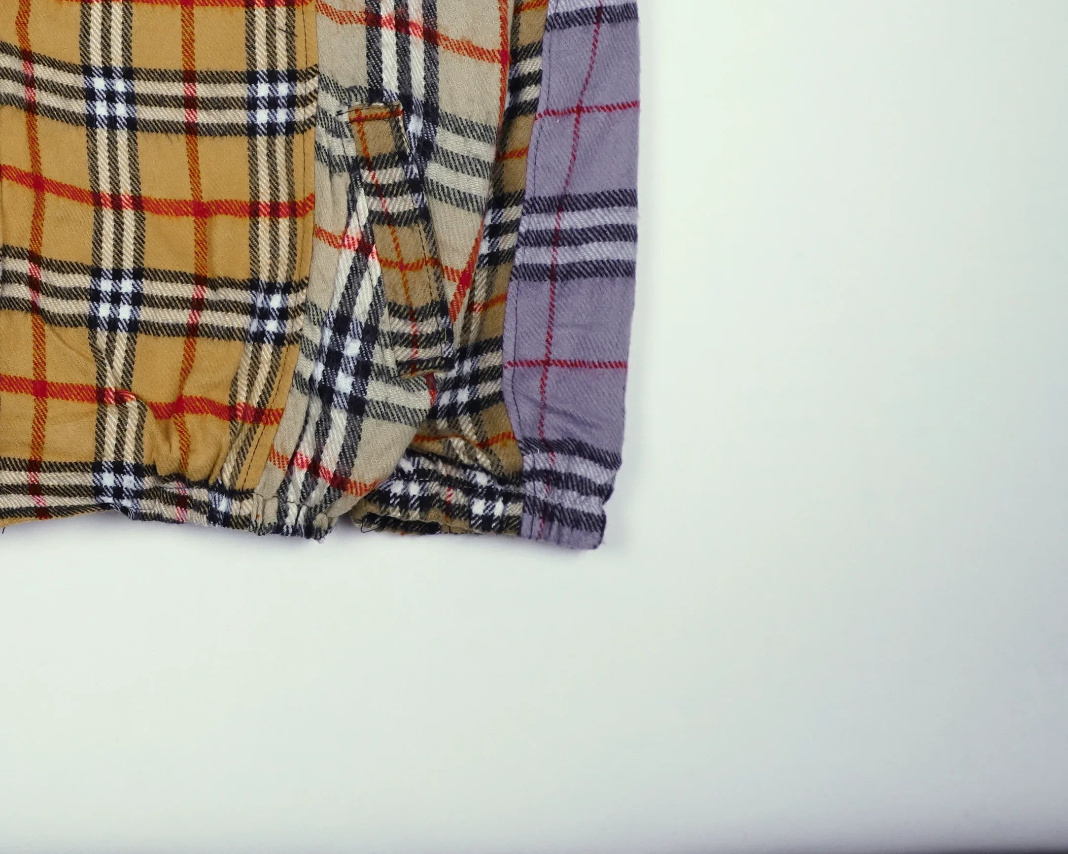 Reworked Burberry Beige Bomber Jacket M Wool, Polyester