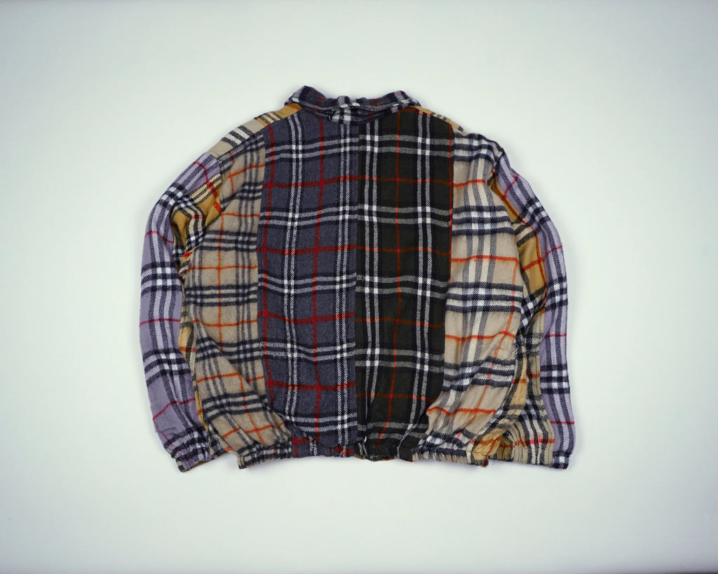 Reworked Burberry Beige Bomber Jacket M Wool, Polyester