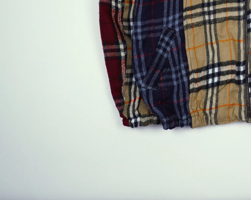 Reworked Burberry Beige Bomber Jacket S Wool, Polyester