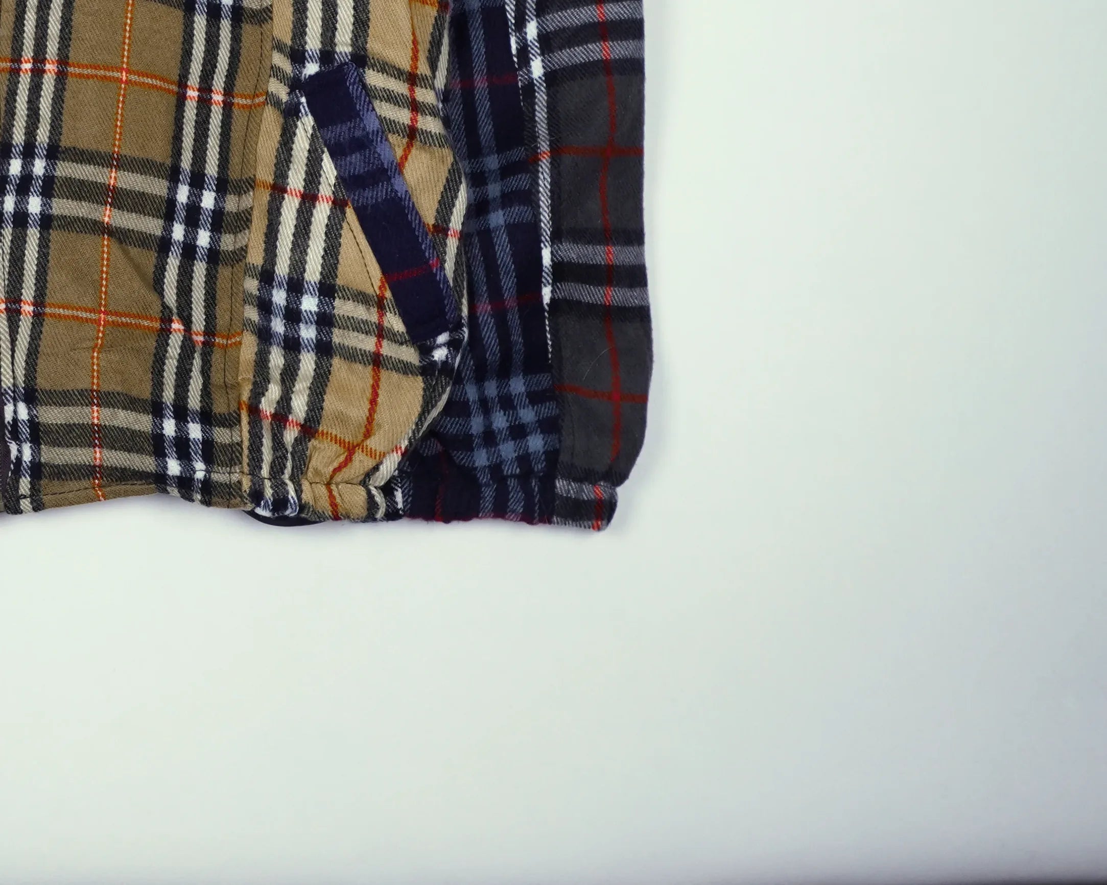 Reworked Burberry Beige Bomber Jacket M Wool, Polyester