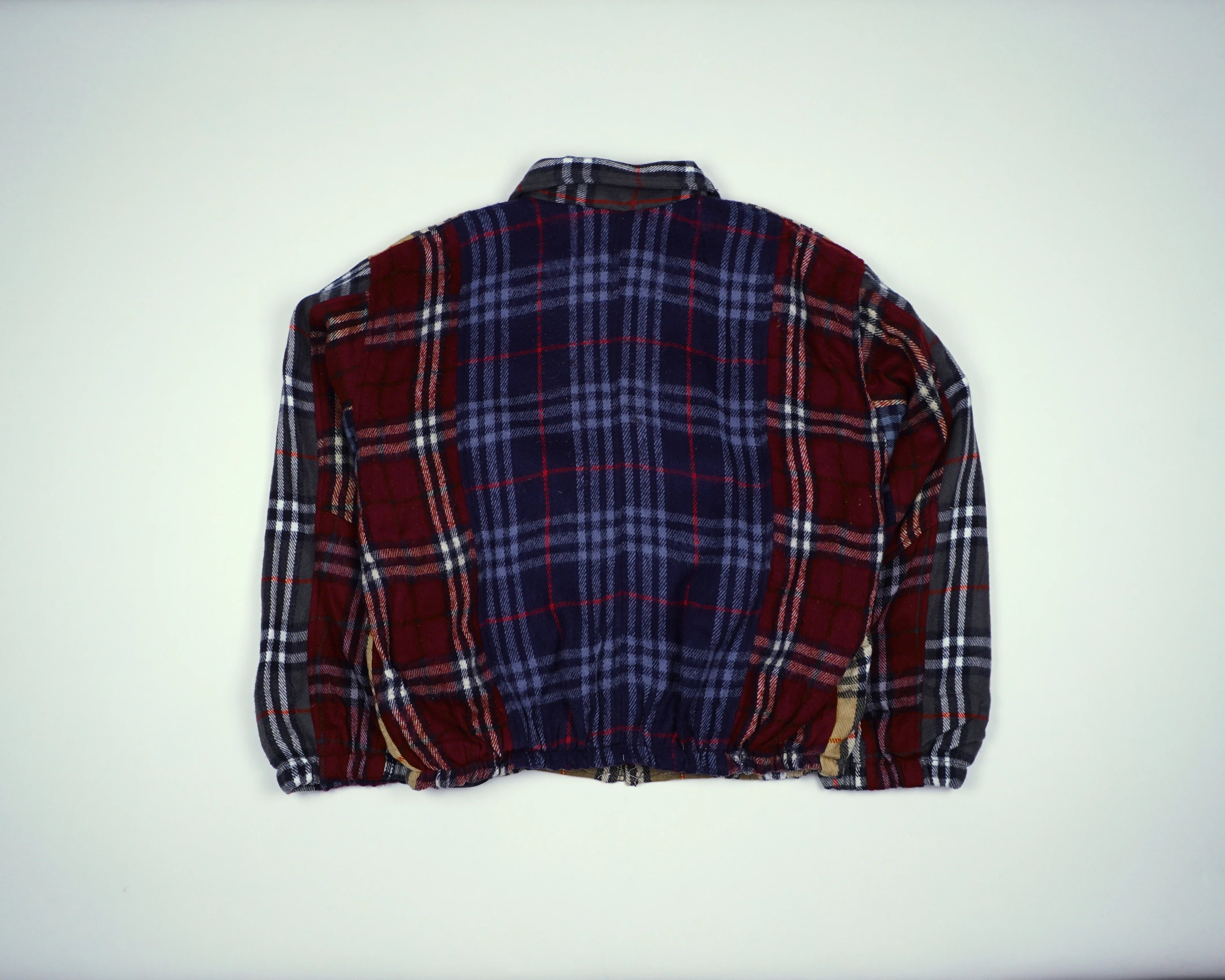 Reworked Burberry Beige Bomber Jacket M Wool, Polyester