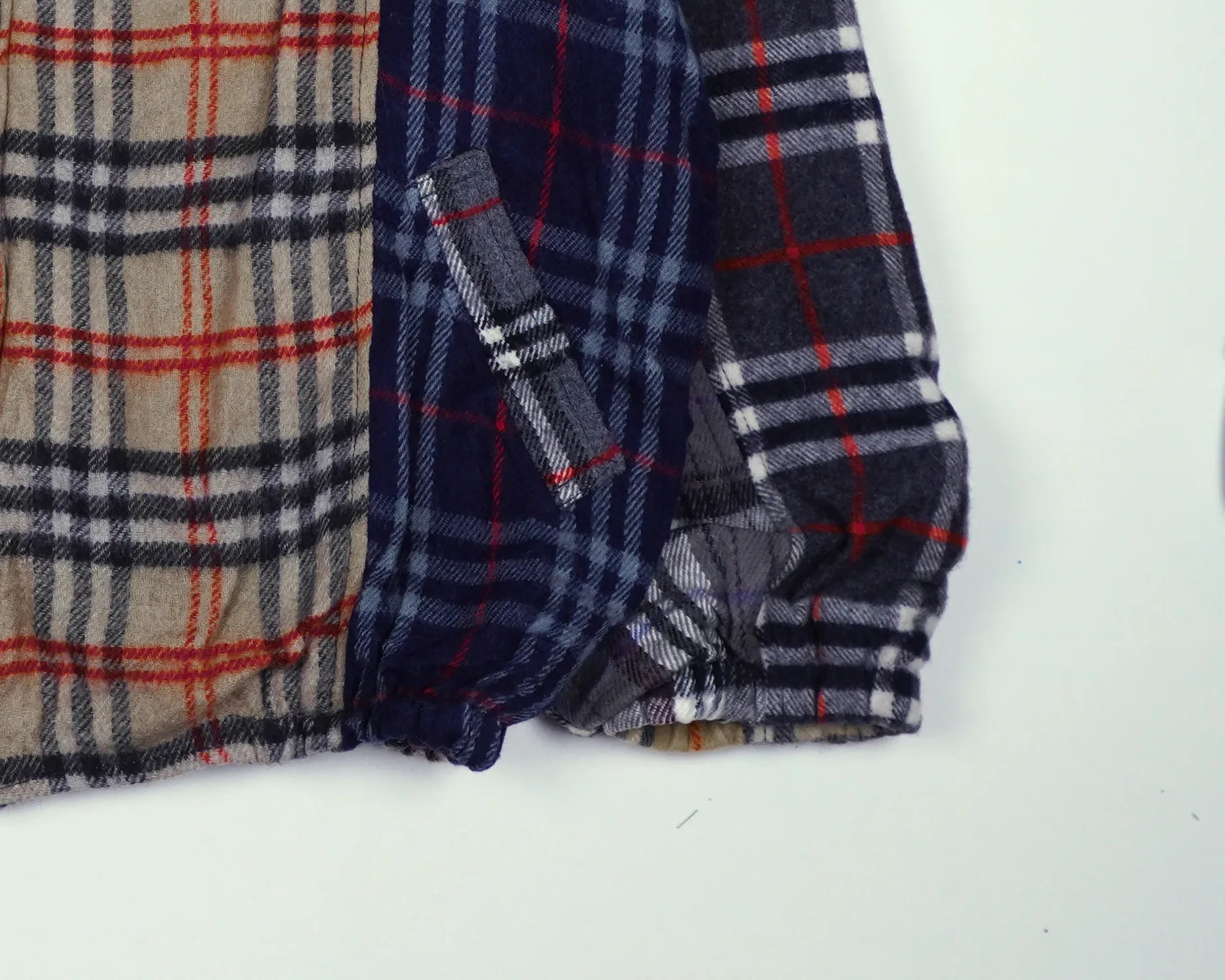 Reworked Burberry Red Bomber Jacket M Wool, Polyester