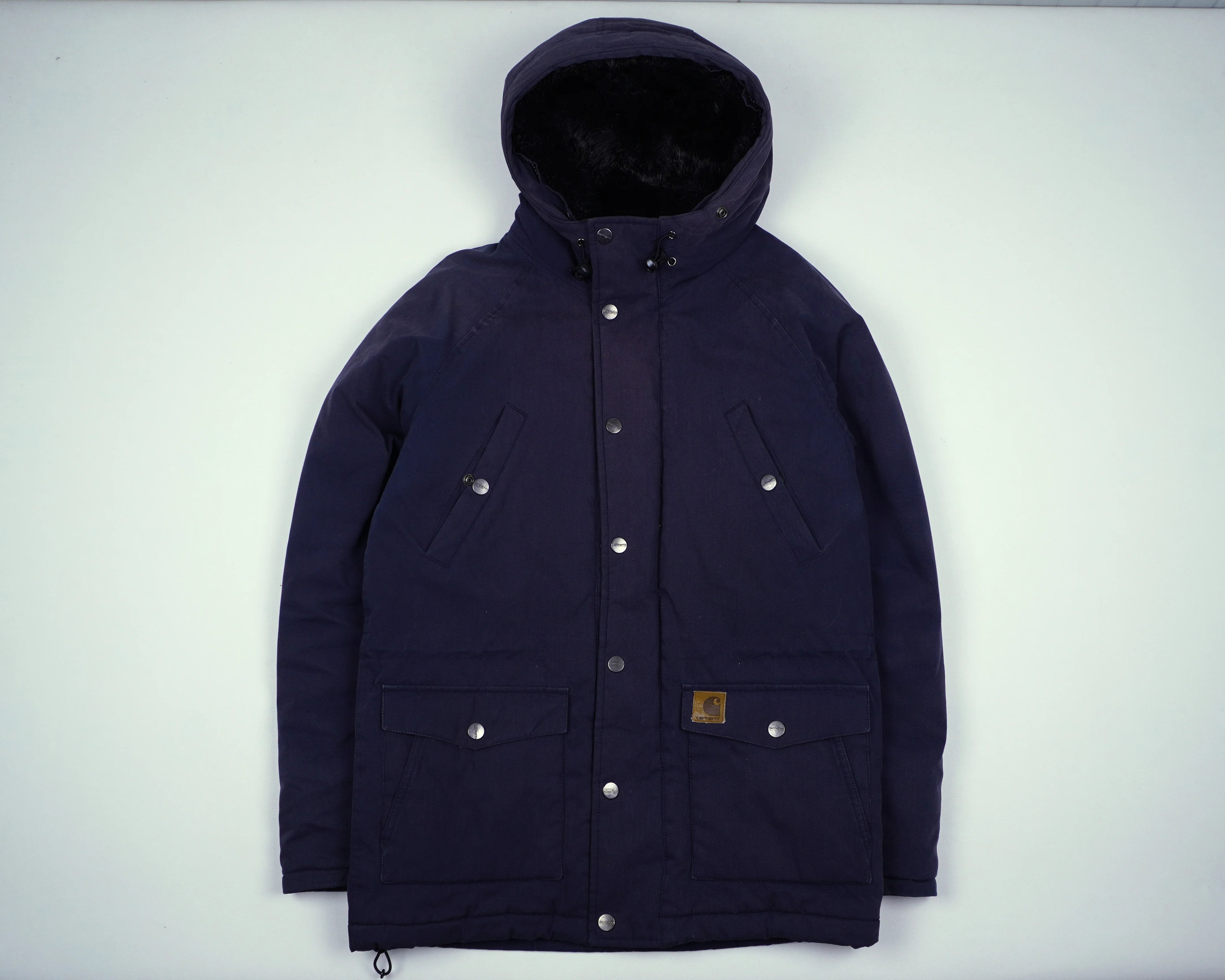 Carhartt Navy Parka Jacket M Cotton, Polyester