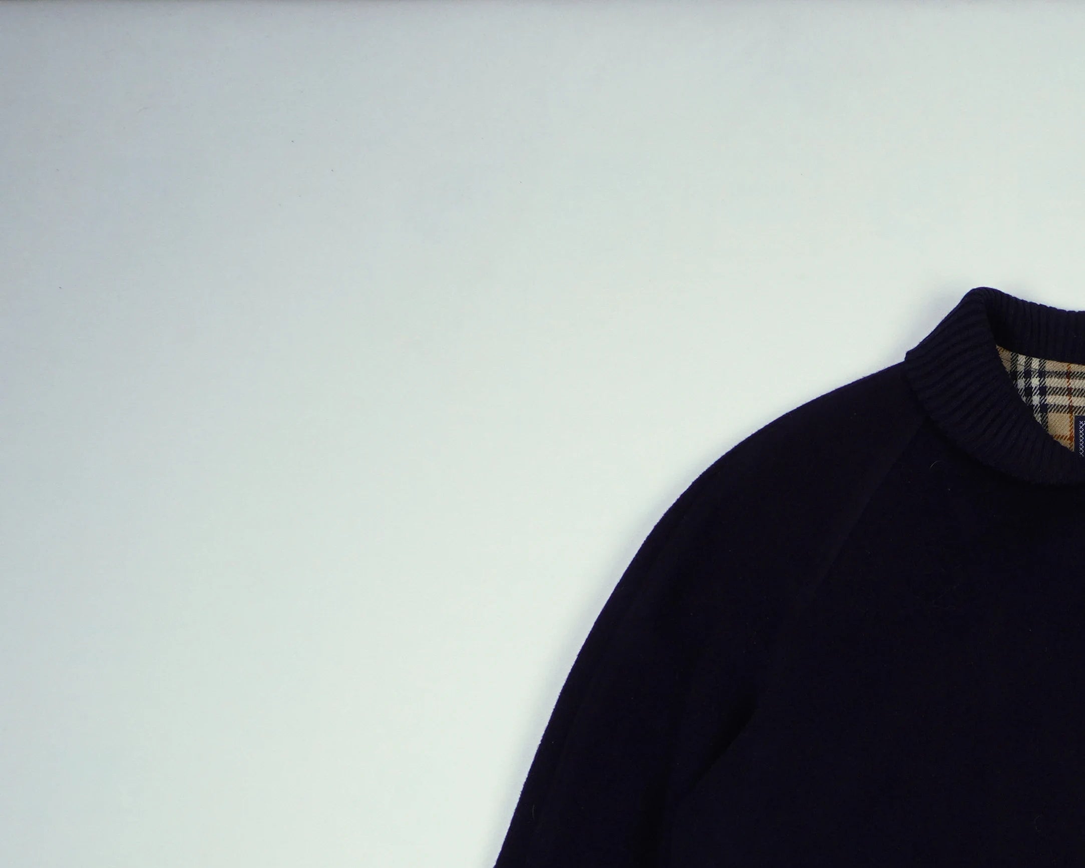 Burberry Navy Bomber Jacket M Wool