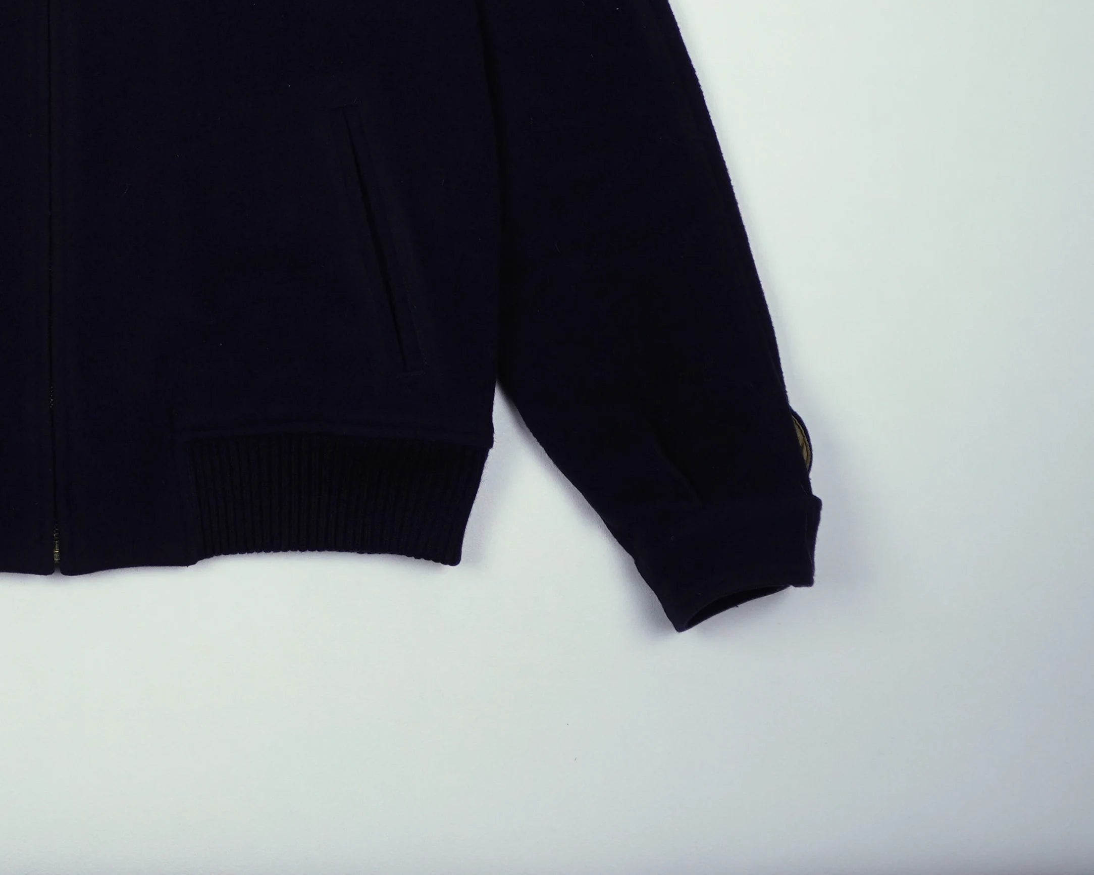 Burberry Navy Bomber Jacket M Wool