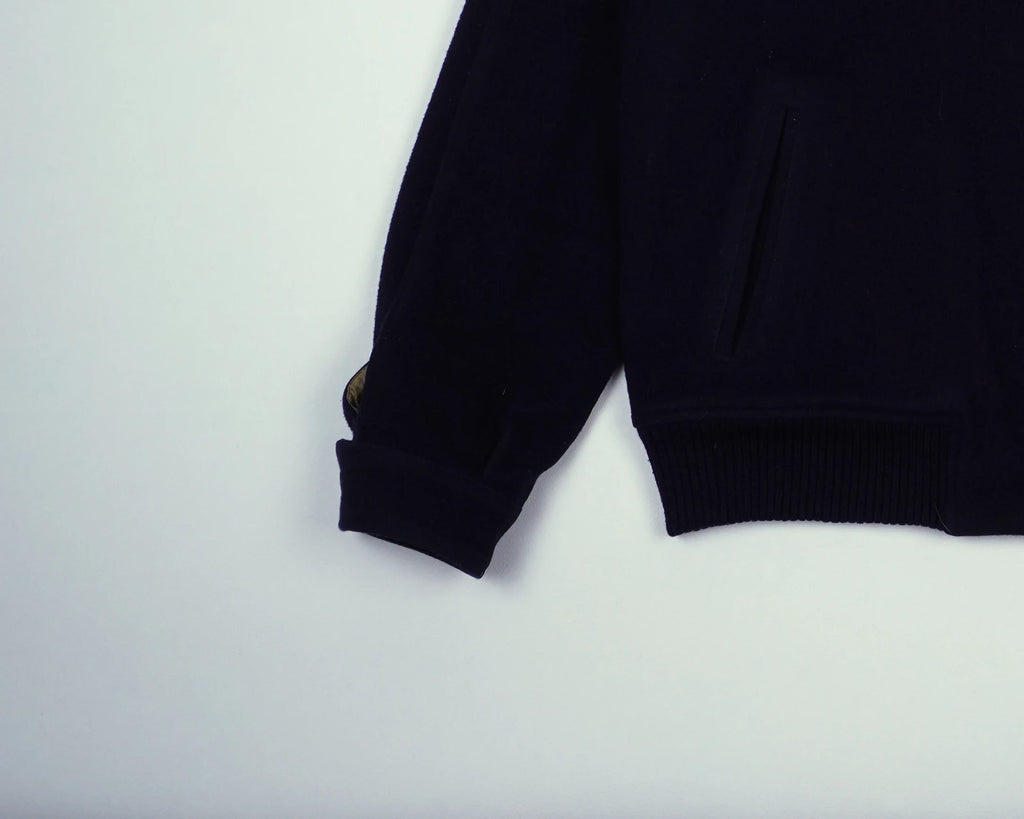 Burberry Navy Bomber Jacket M Wool