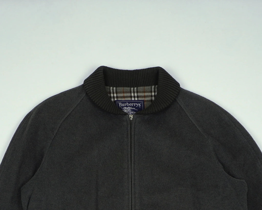 Burberry Green Bomber Jacket S Wool