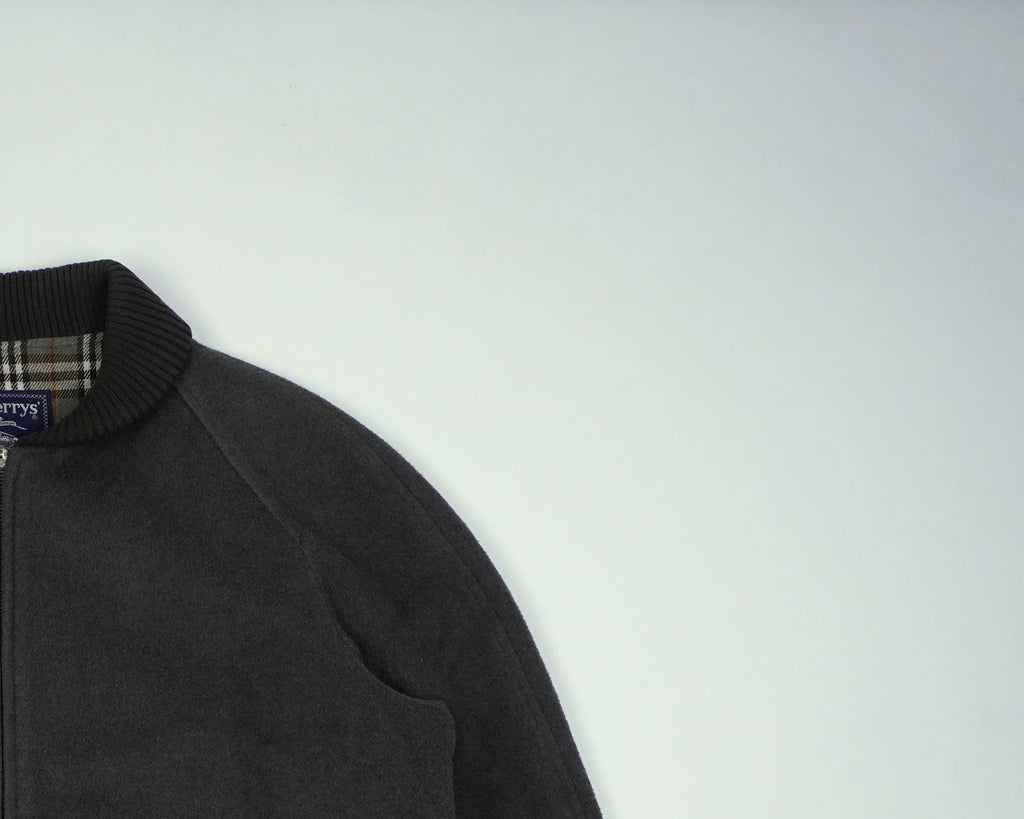 Burberry Green Bomber Jacket S Wool