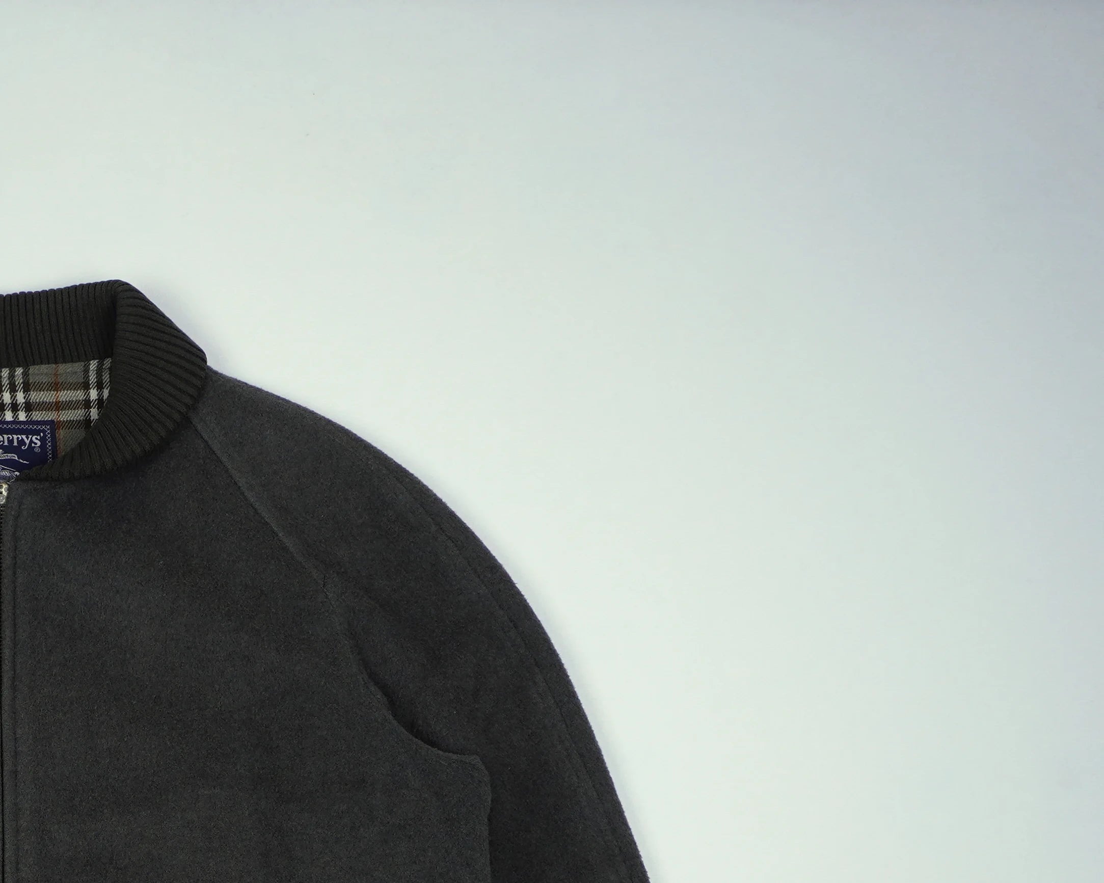 Burberry Green Bomber Jacket S Wool