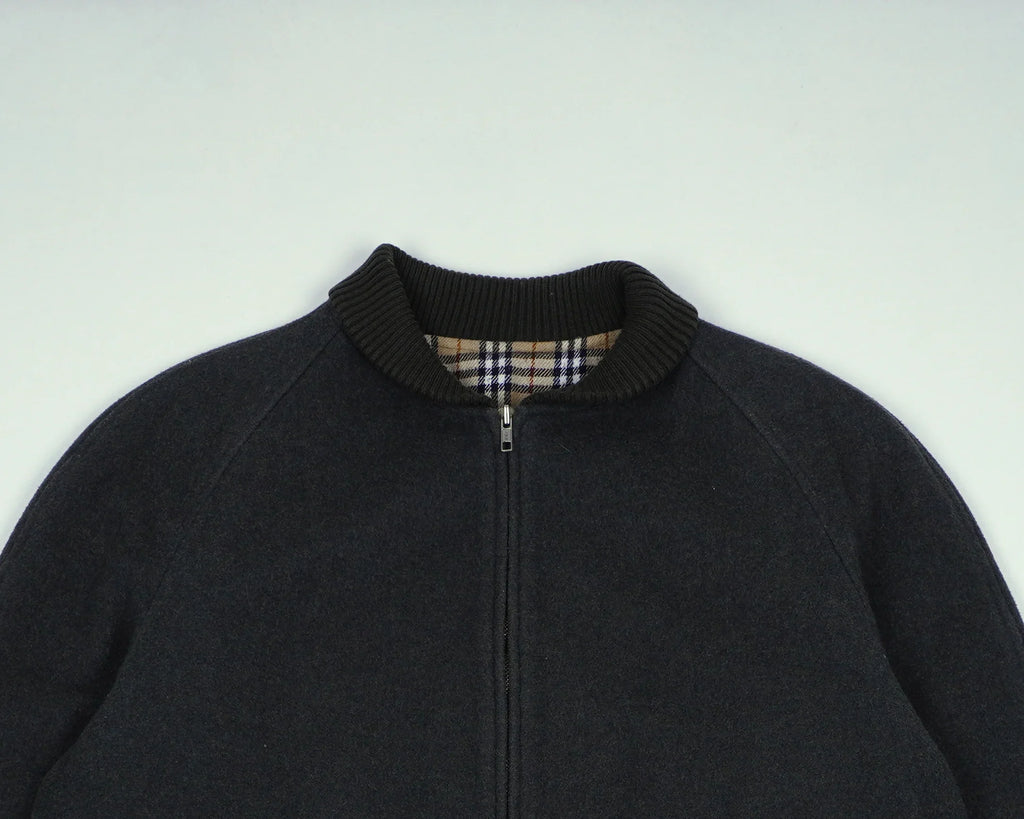 Burberry Green Bomber Jacket L Wool