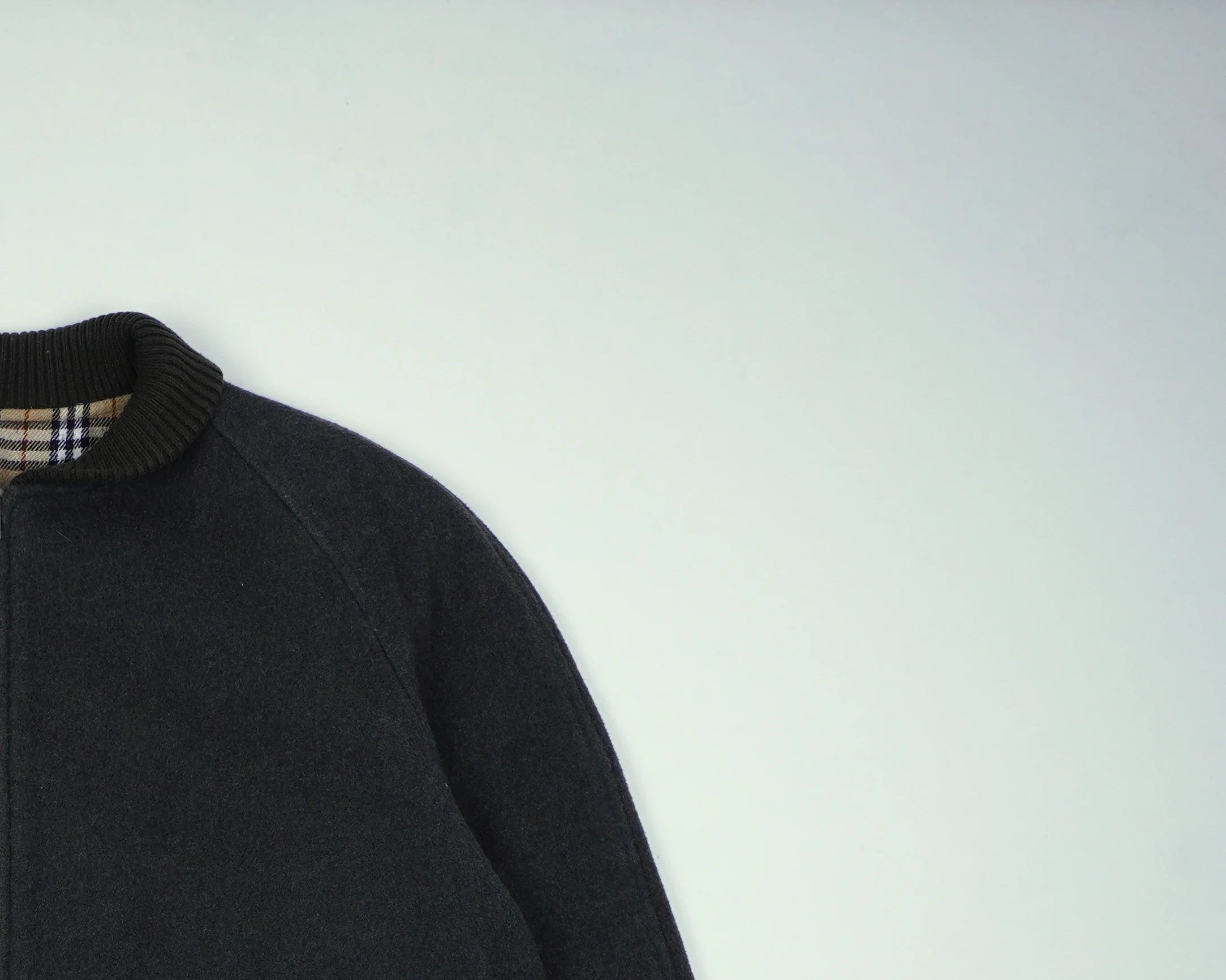 Burberry Green Bomber Jacket L Wool