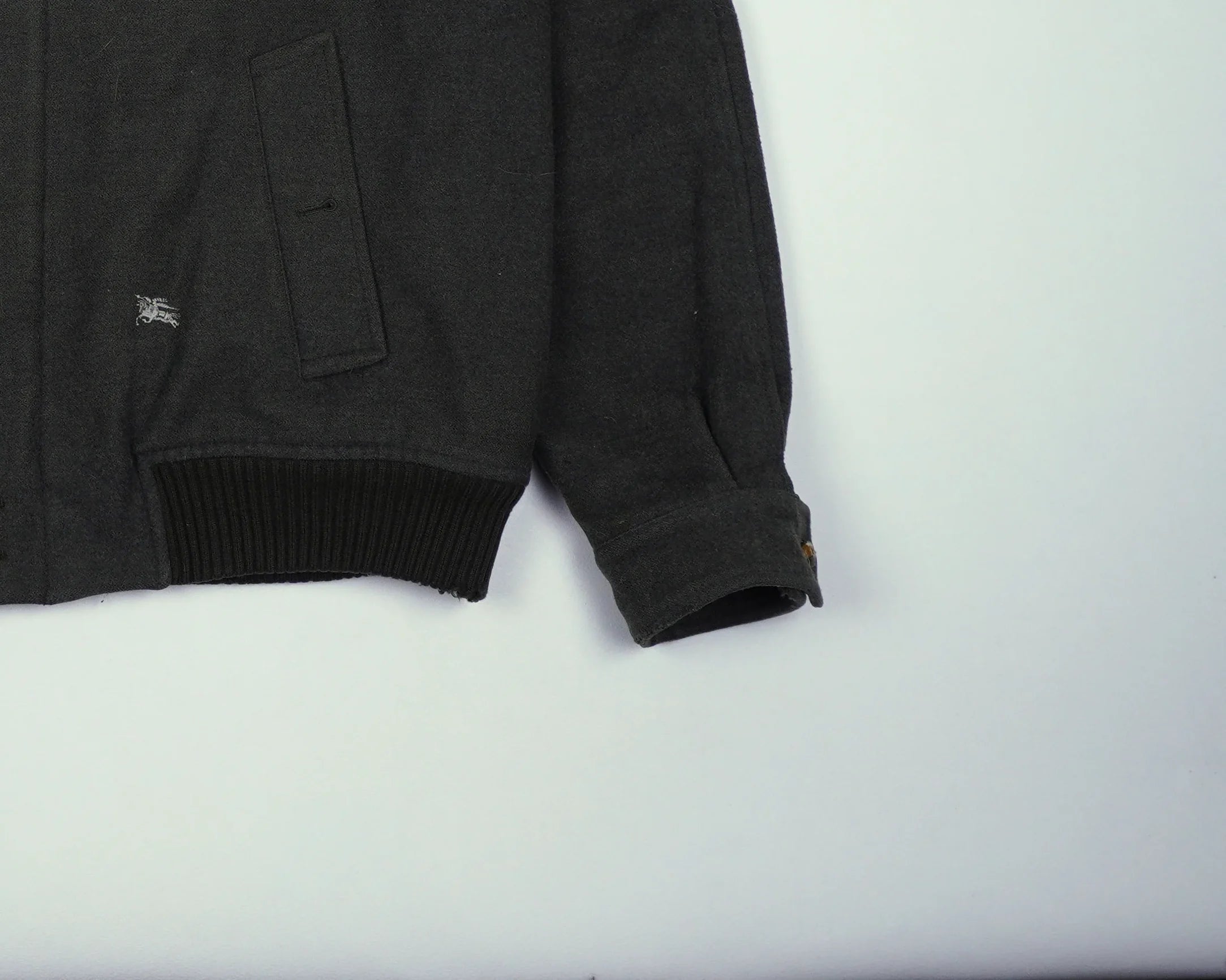 Burberry Green Bomber Jacket M Wool