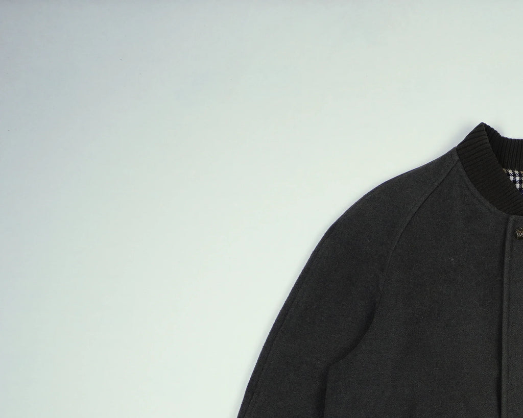 Burberry Green Bomber Jacket M Wool