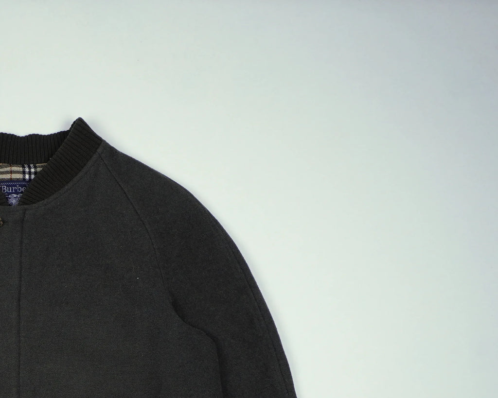 Burberry Green Bomber Jacket M Wool