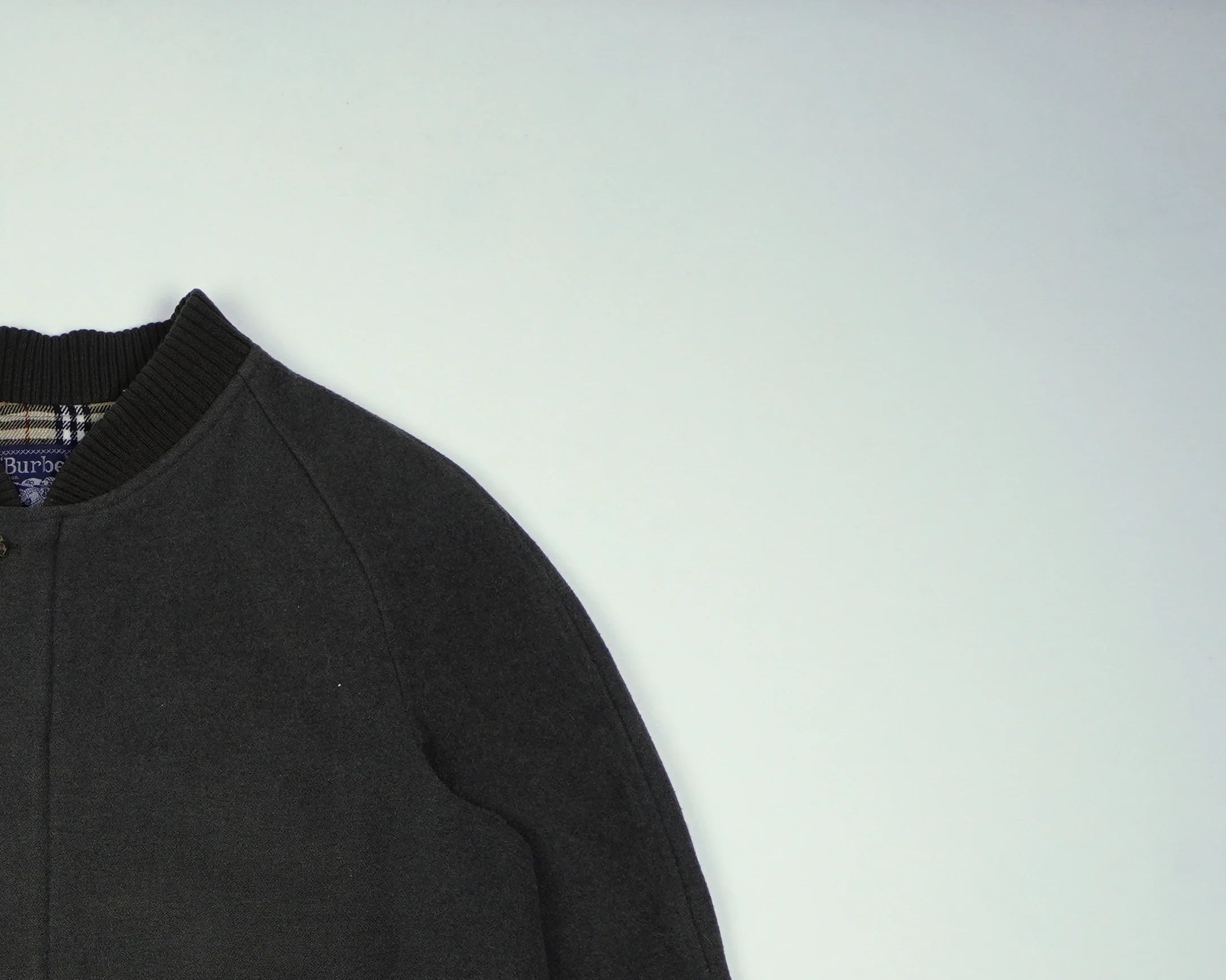 Burberry Green Bomber Jacket M Wool