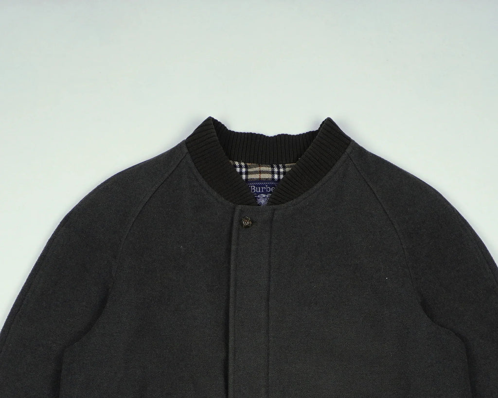 Burberry Green Bomber Jacket M Wool