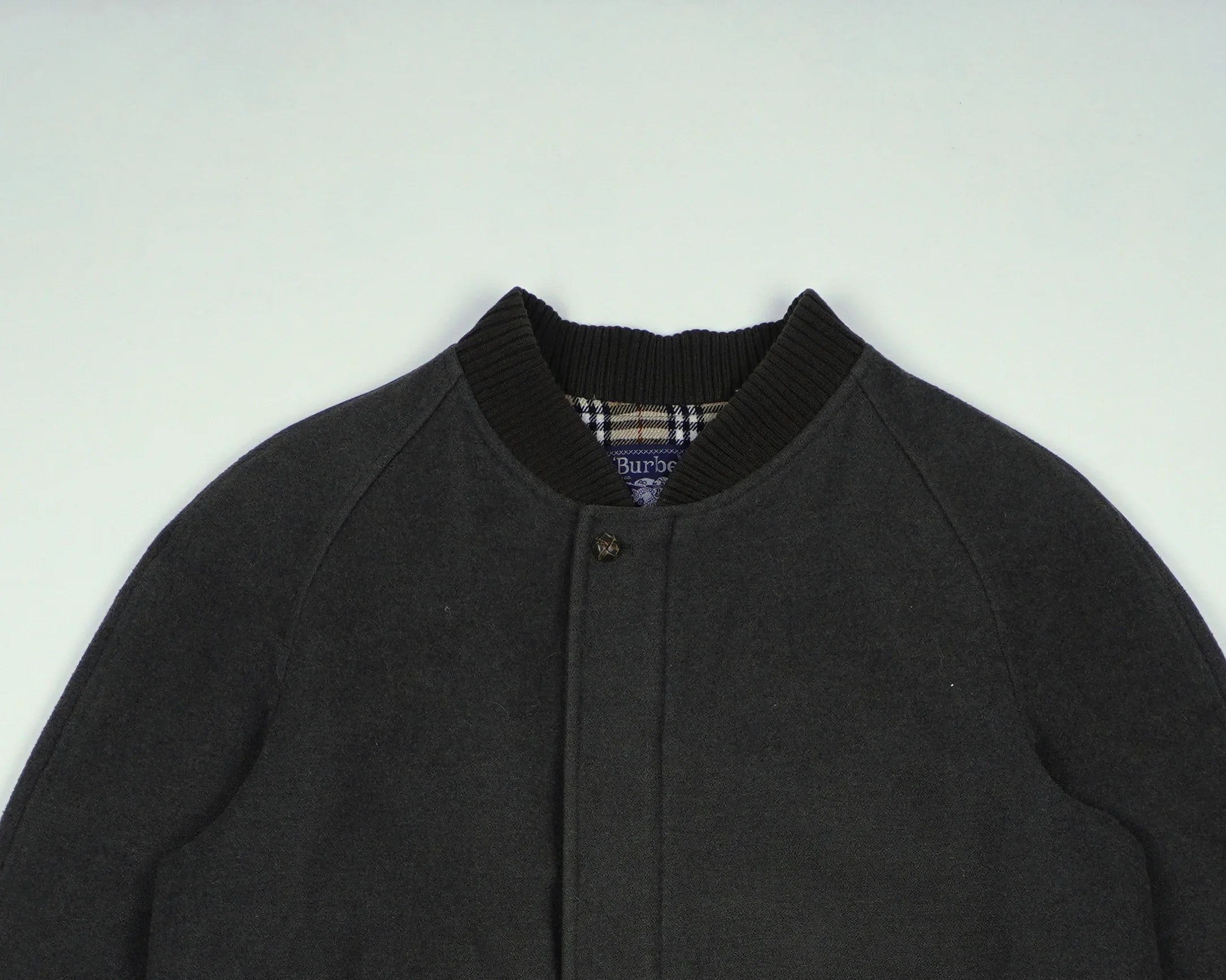 Burberry Green Bomber Jacket M Wool