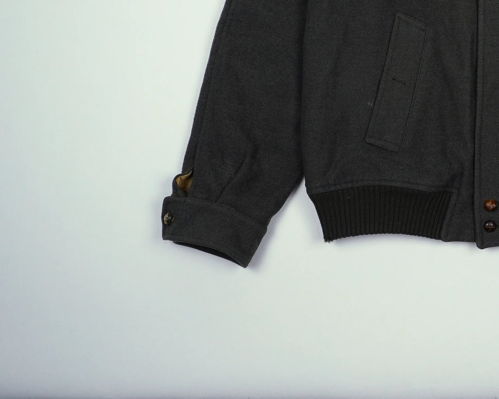 Burberry Green Bomber Jacket M Wool