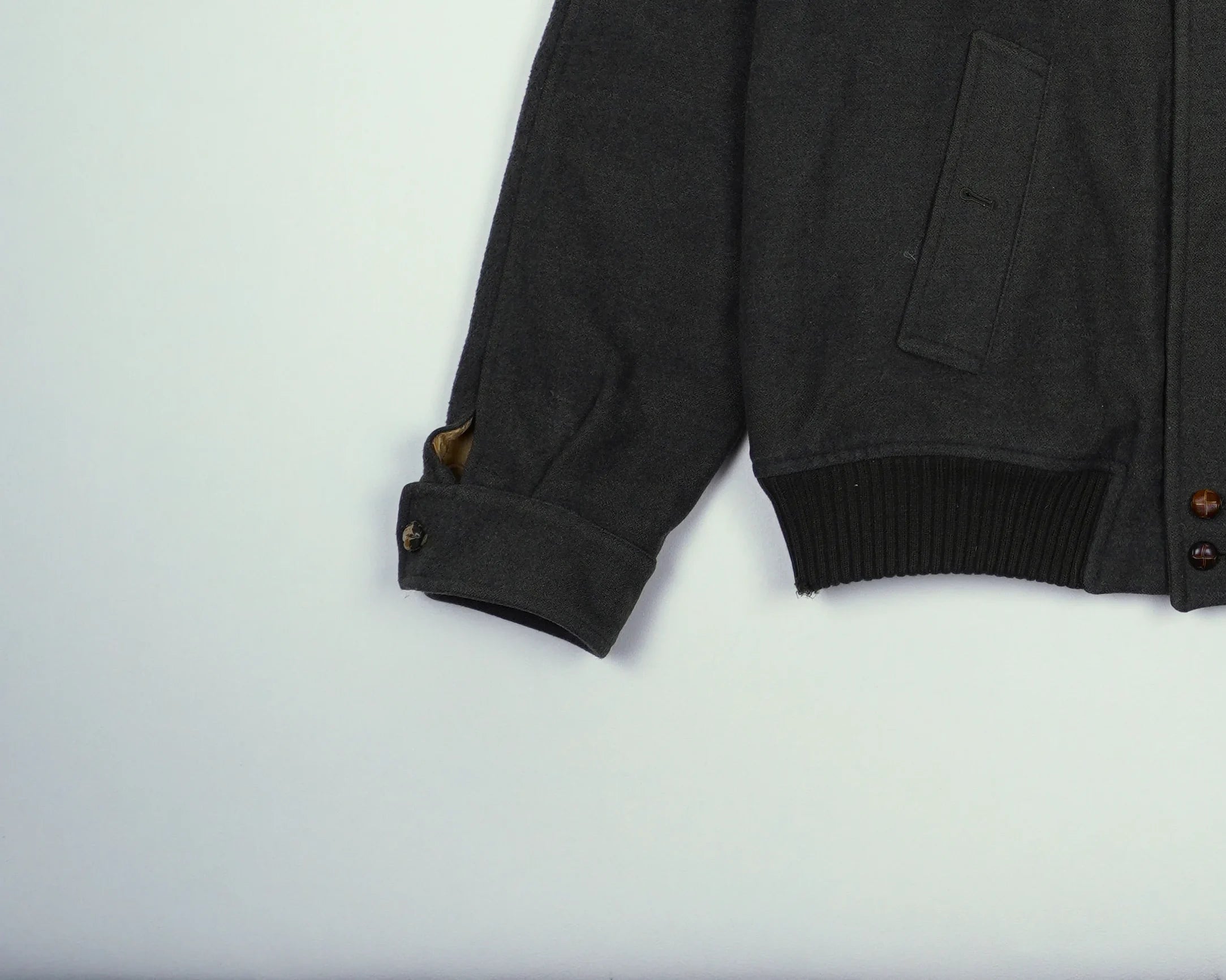 Burberry Green Bomber Jacket M Wool