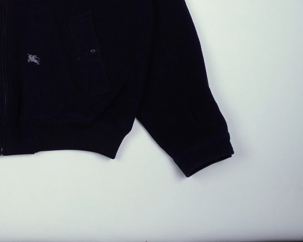 Burberry Navy Harrington Jacket L Wool