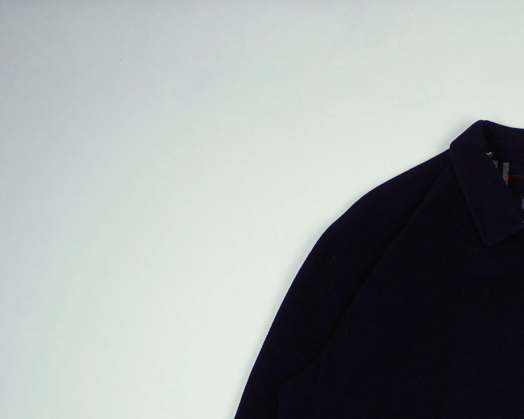 Burberry Navy Harrington Jacket L Wool